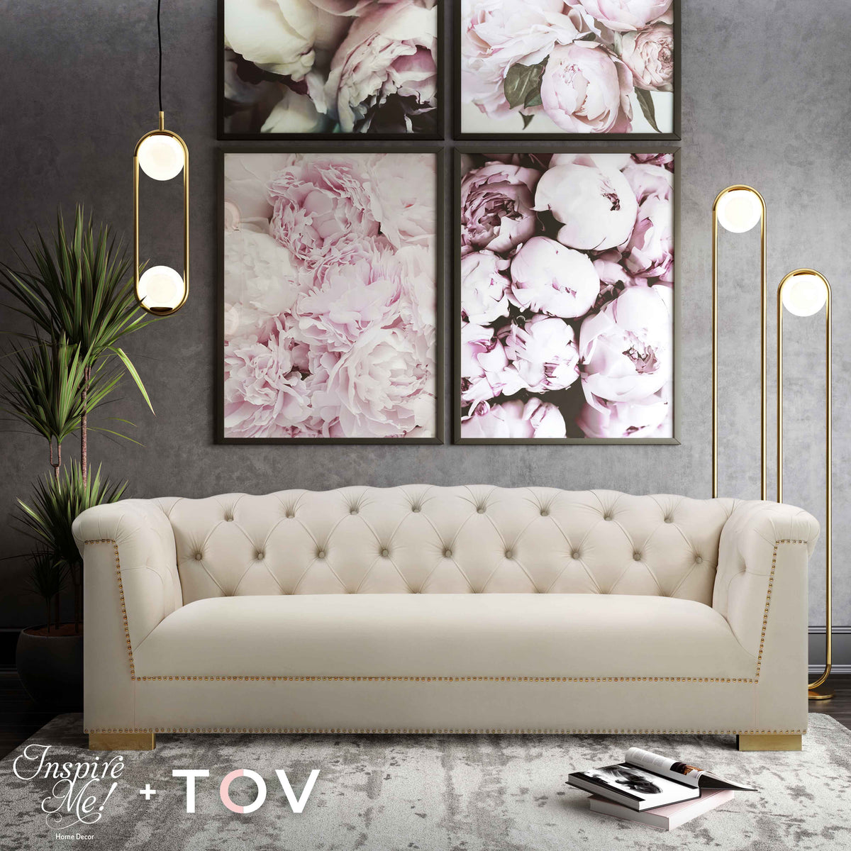 Farah Cream Performance Velvet Sofa By Inspire Me! Home Decor by TOV Furniture – photo 7 of 7