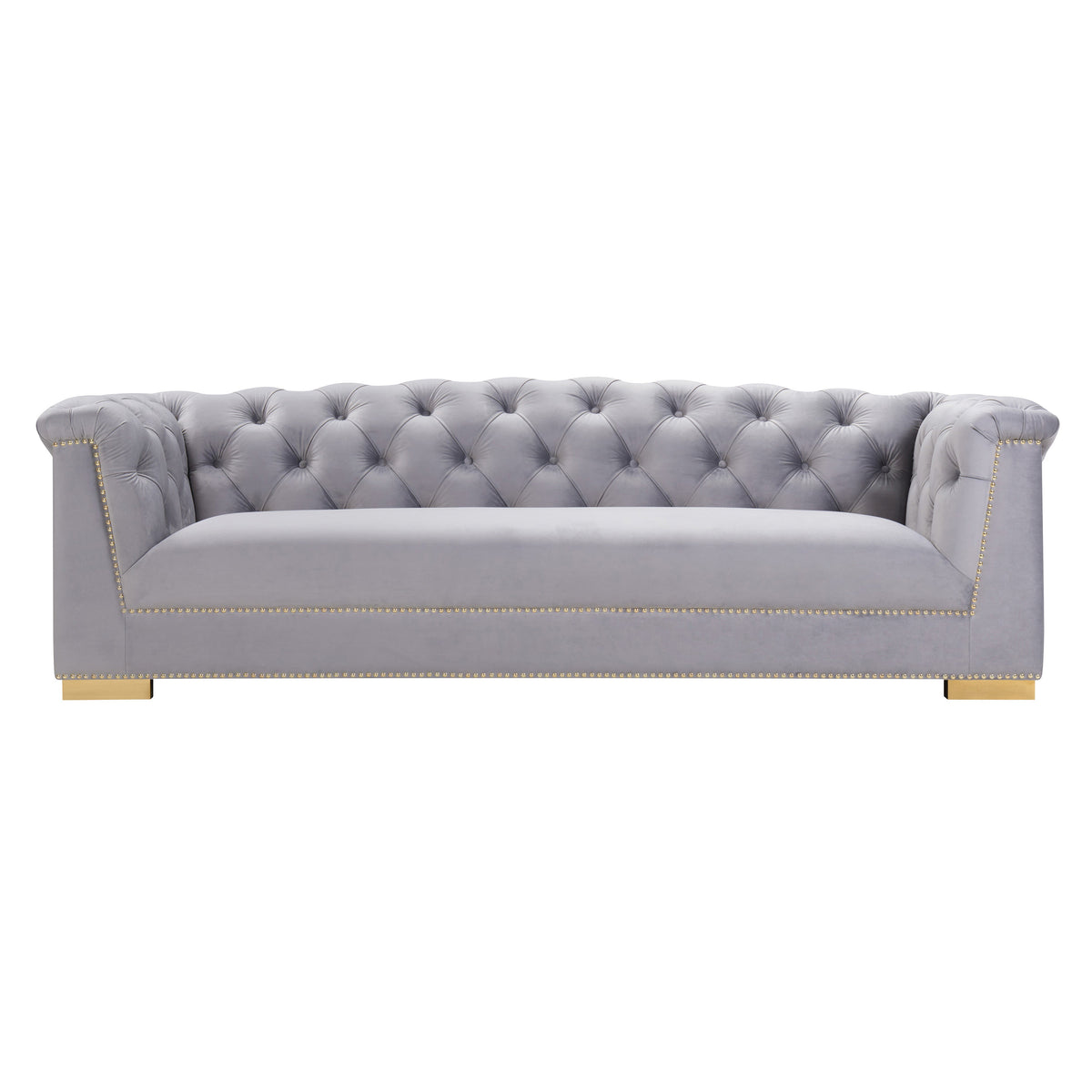 Farah Grey Performance Velvet Sofa By Inspire Me! Home Decor by TOV Furniture – photo 3 of 7