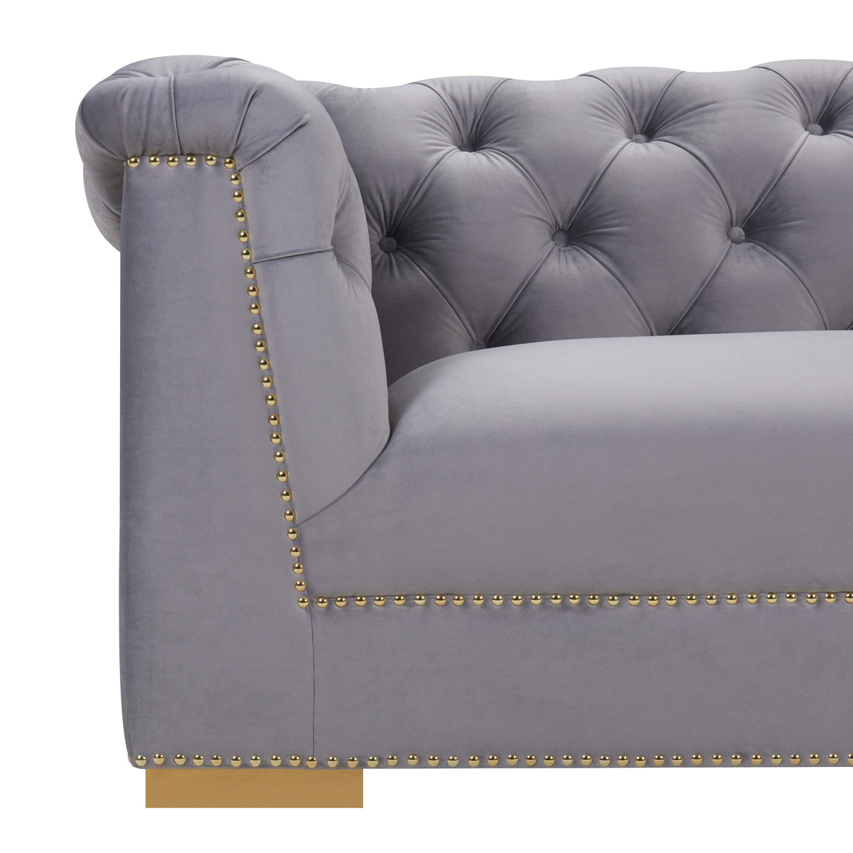 Farah Grey Performance Velvet Sofa By Inspire Me! Home Decor by TOV Furniture – photo 5 of 7