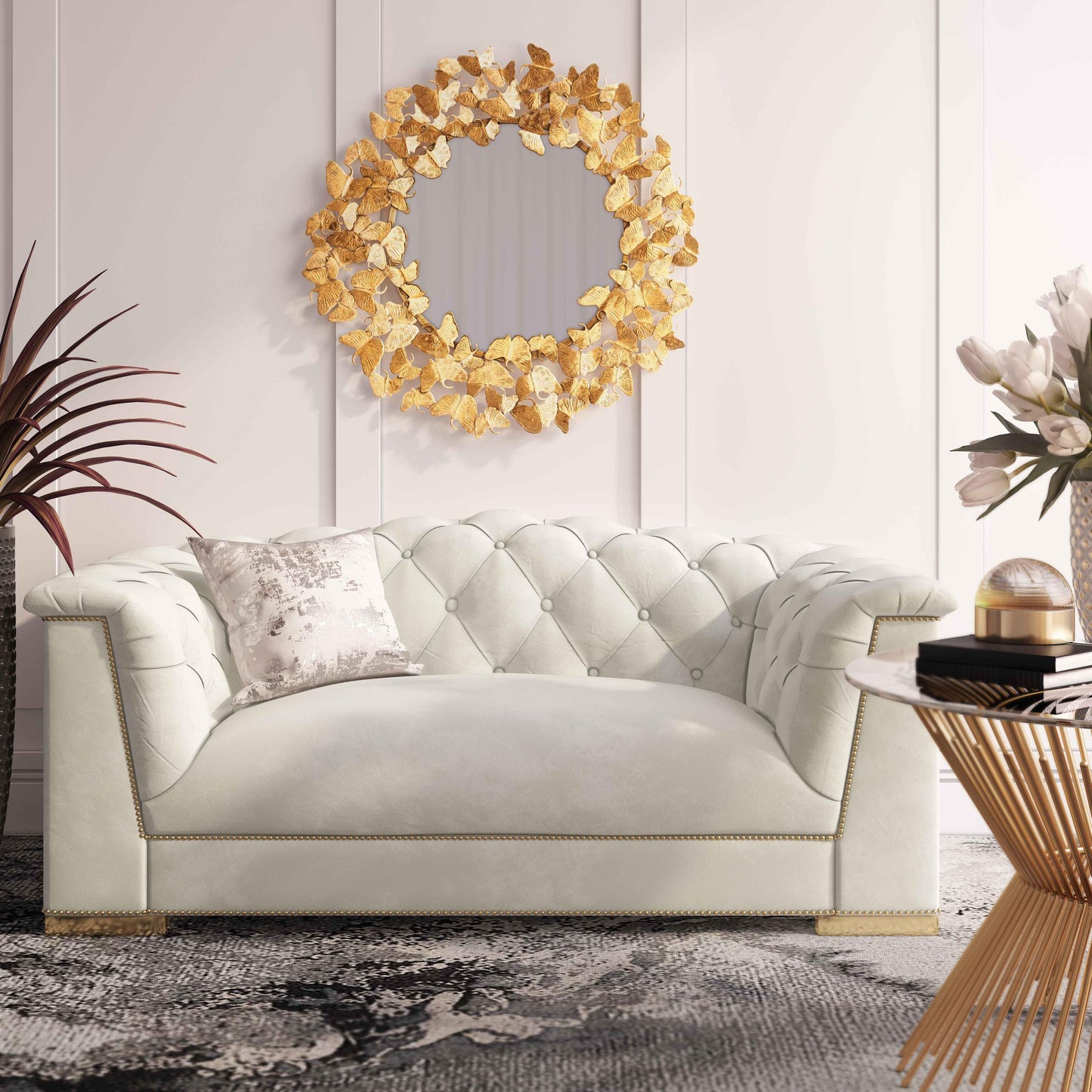 Farah 69 Velvet Loveseat by TOV S4932