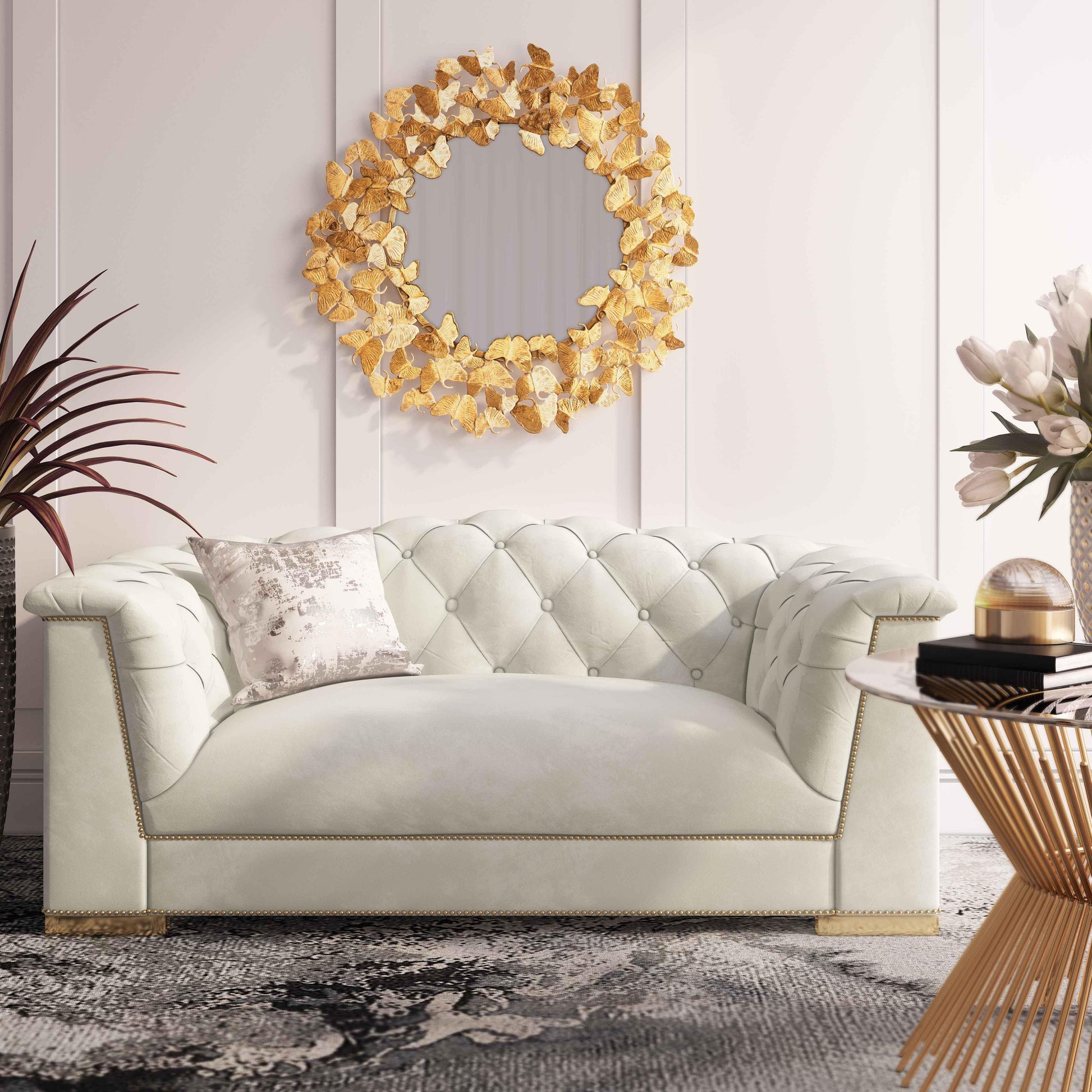 Farah 69 Velvet Loveseat by TOV S4932