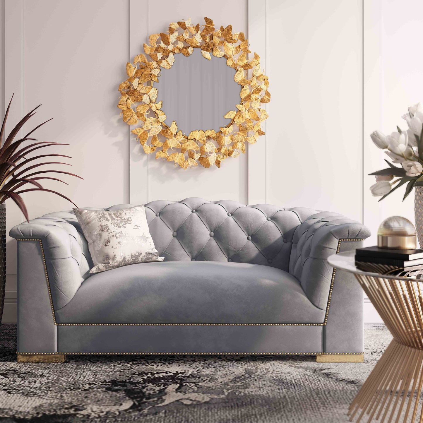 Farah 69 Velvet Loveseat by TOV S4932