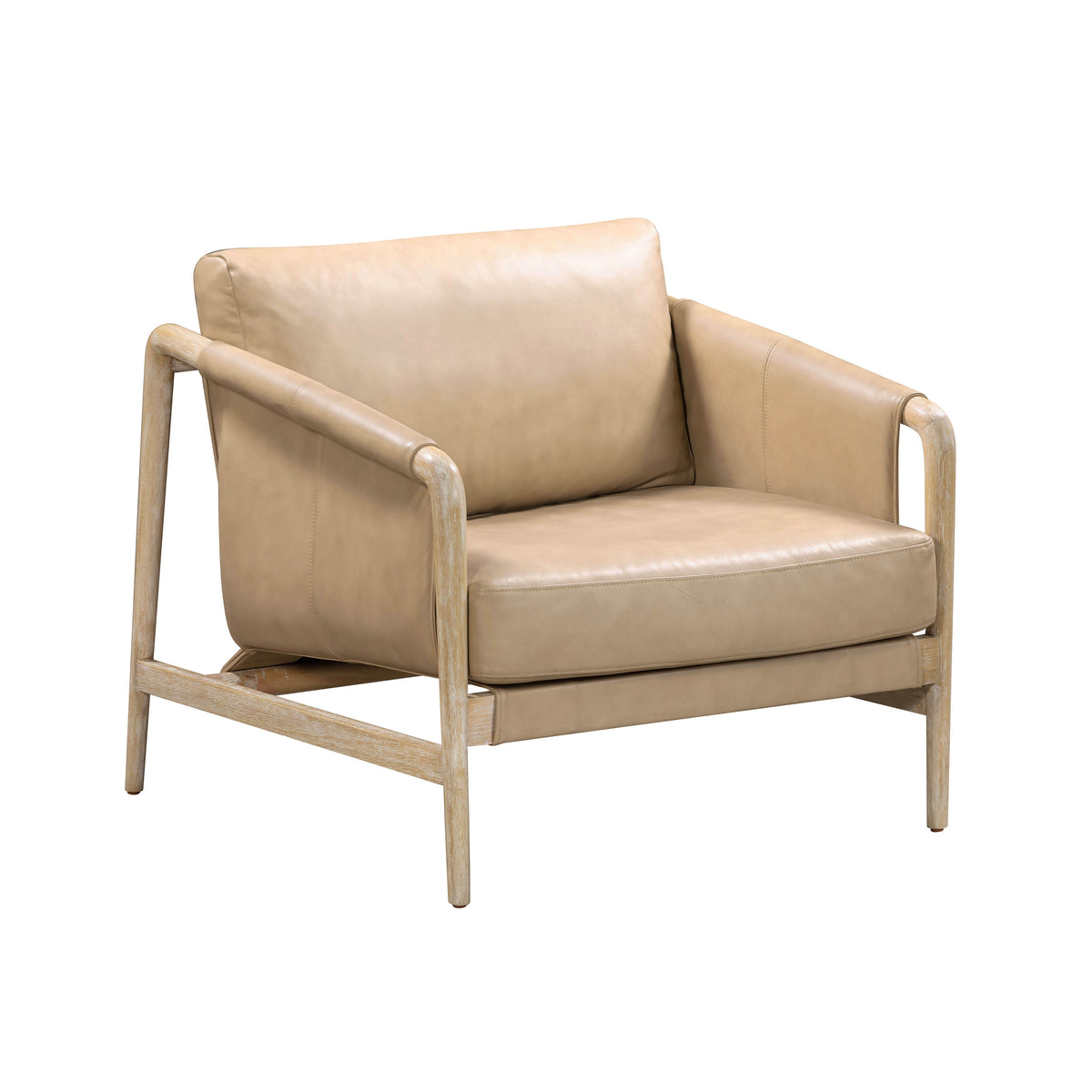 Chakka Tan Genuine Leather Accent Chair by TOV Furniture – photo 1 of 7