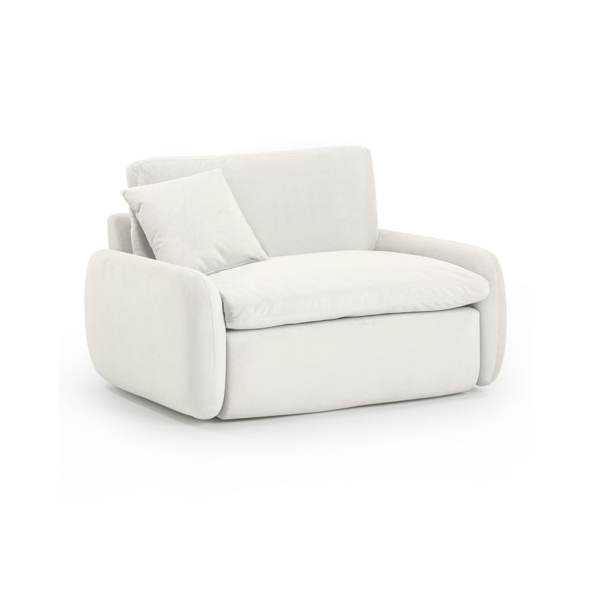 Rachelle Cream Performance Velvet Lounge Chair by TOV Furniture – photo 1 of 8