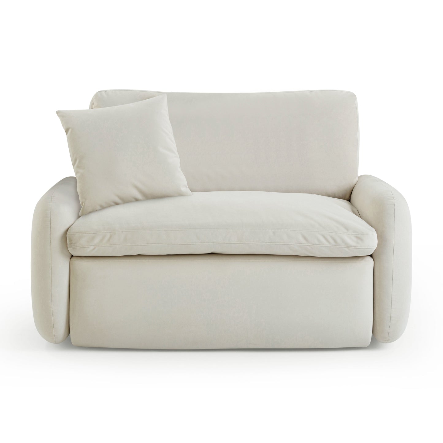 Rachelle Cream Velvet Lounge Chair by TOV S54356
