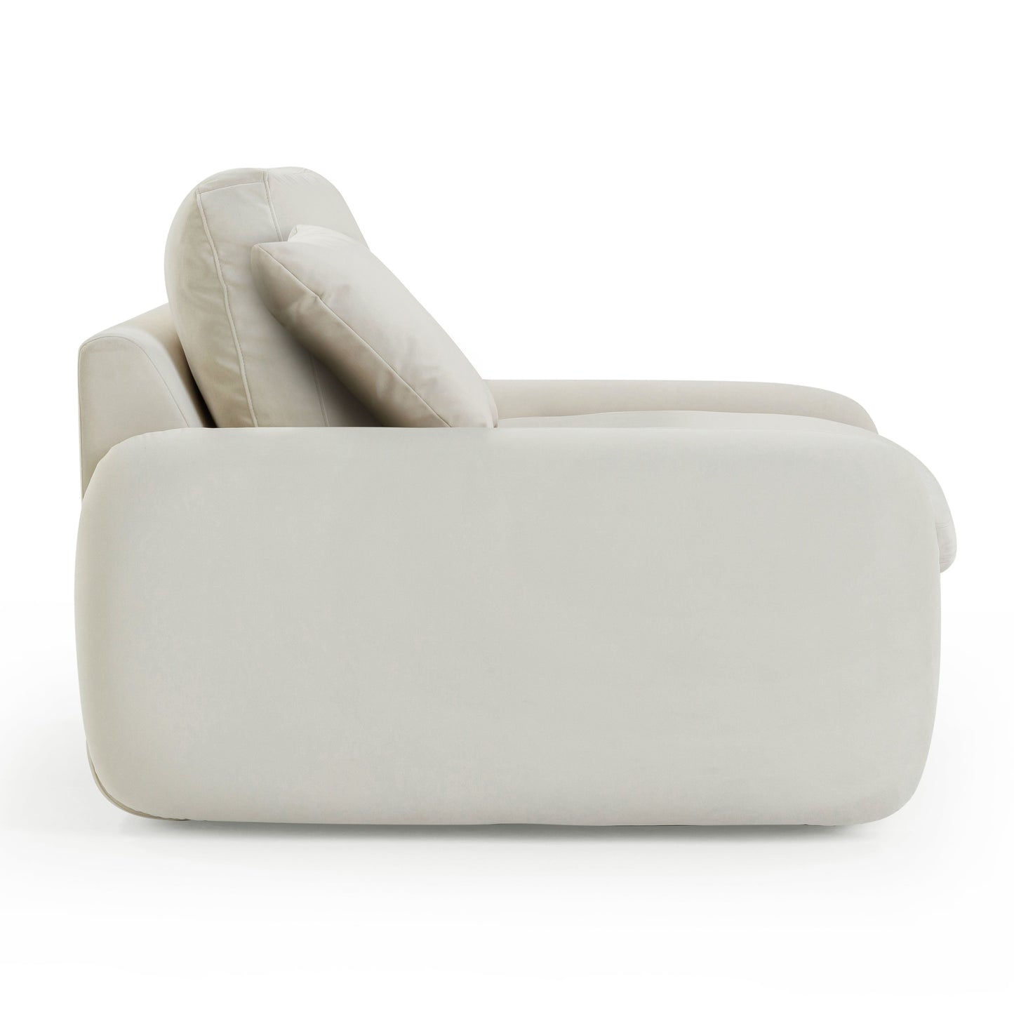 Rachelle Cream Velvet Lounge Chair by TOV S54356