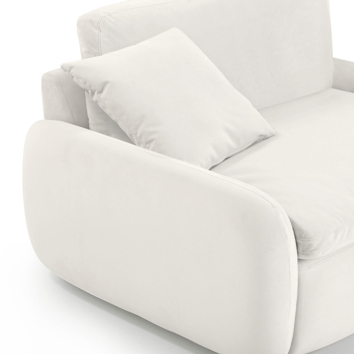 Rachelle Cream Performance Velvet Lounge Chair by TOV Furniture – photo 6 of 8