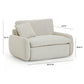 Rachelle Cream Velvet Lounge Chair by TOV S54356