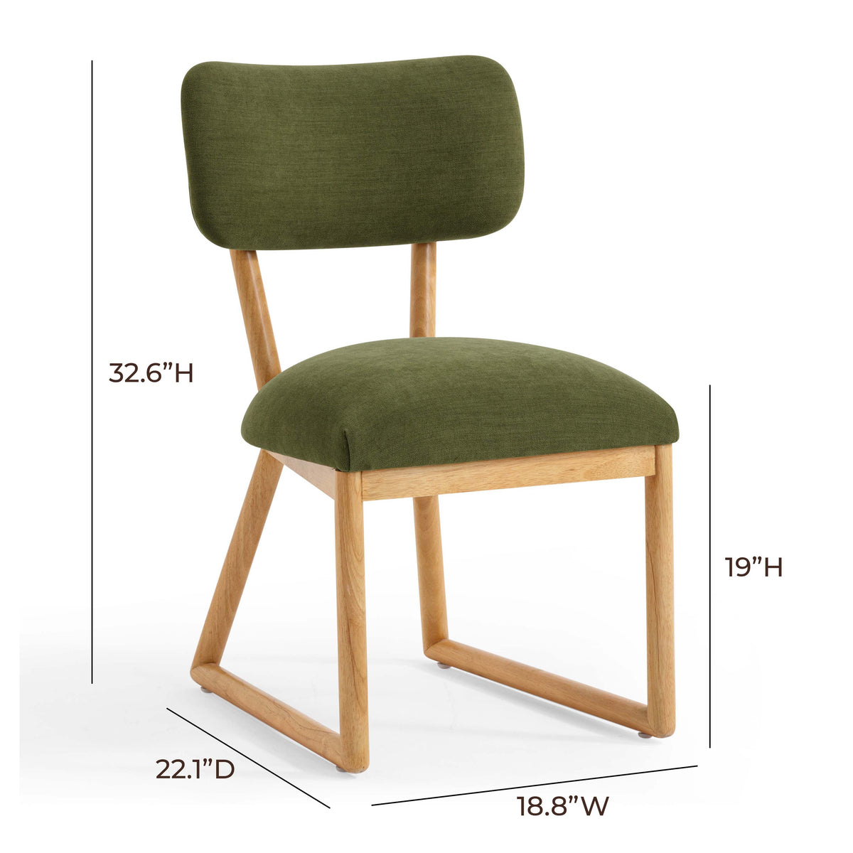 Bobbie Green Upcycled Performance Fabric Dining Chair by TOV Furniture – photo 8 of 8