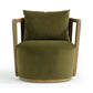 Paolo Upcycled Fabric Swivel Chair by TOV S54482