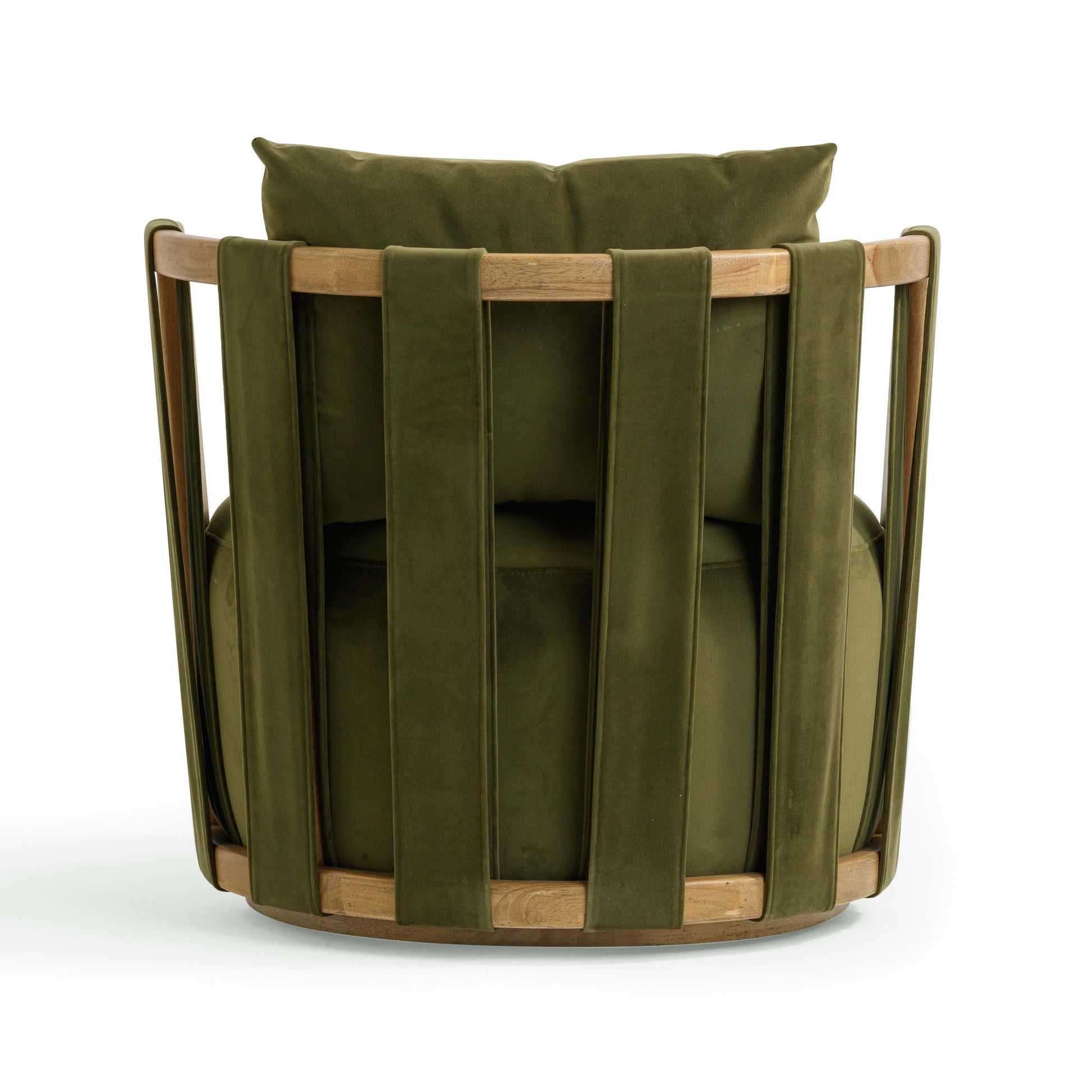 Paolo Upcycled Fabric Swivel Chair by TOV S54359