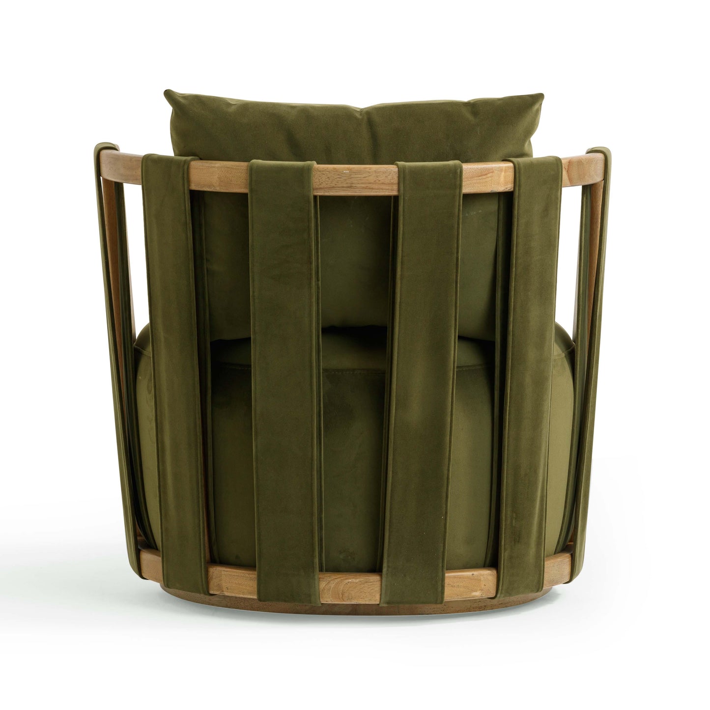 Paolo Upcycled Fabric Swivel Chair by TOV S54482