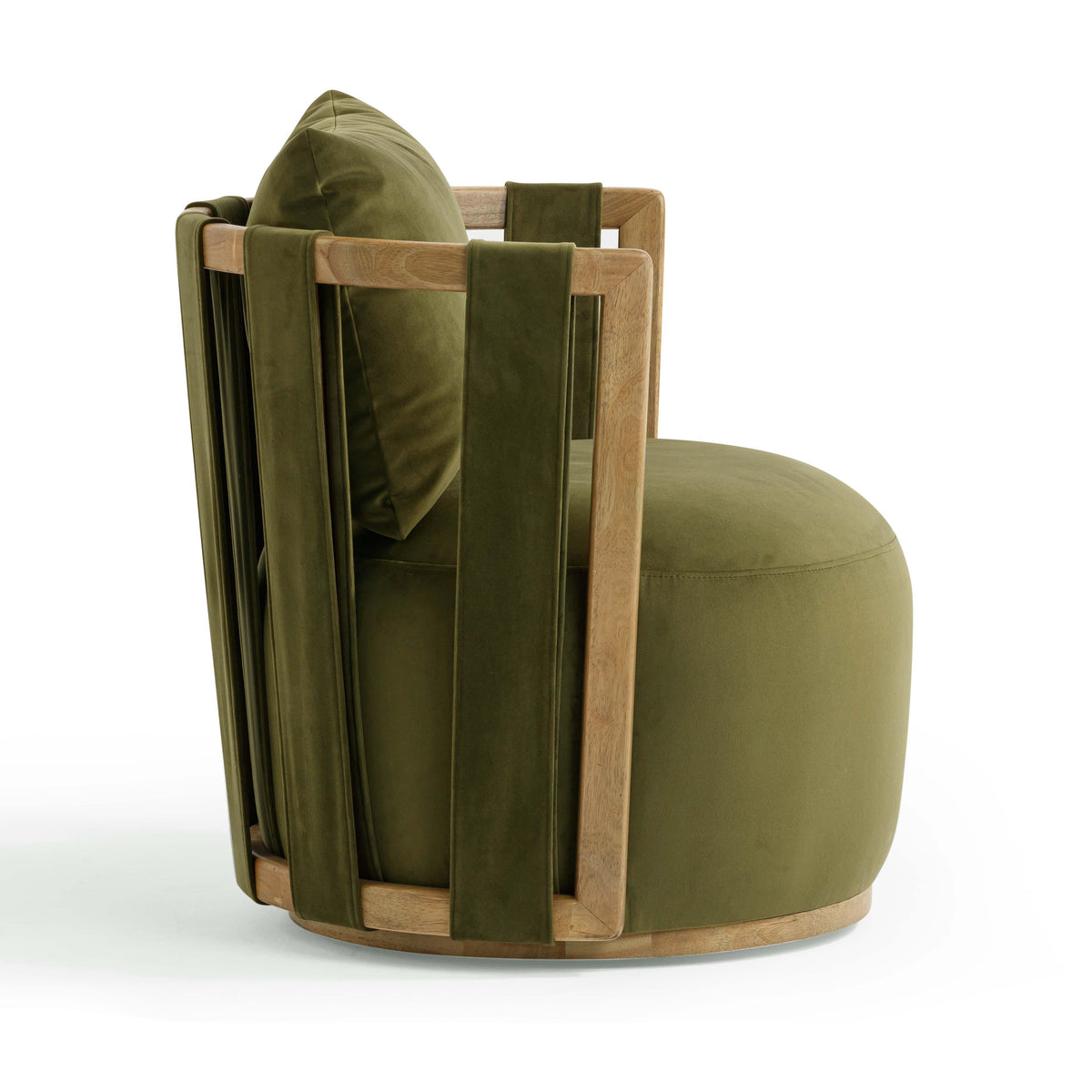 Paolo Green Upcycled Performance Velvet Swivel Accent Chair by TOV Furniture – photo 5 of 10