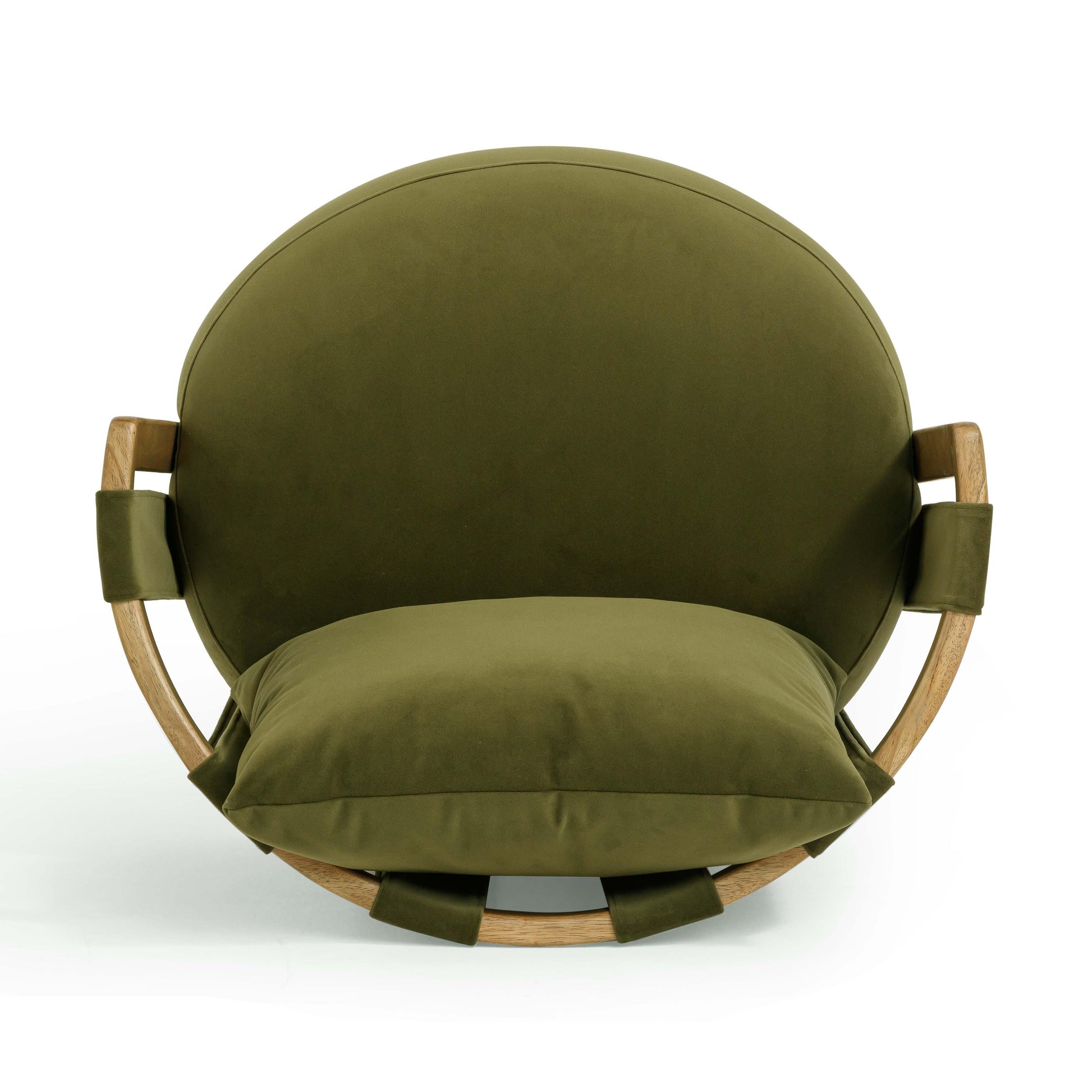Paolo Upcycled Fabric Swivel Chair by TOV S54482