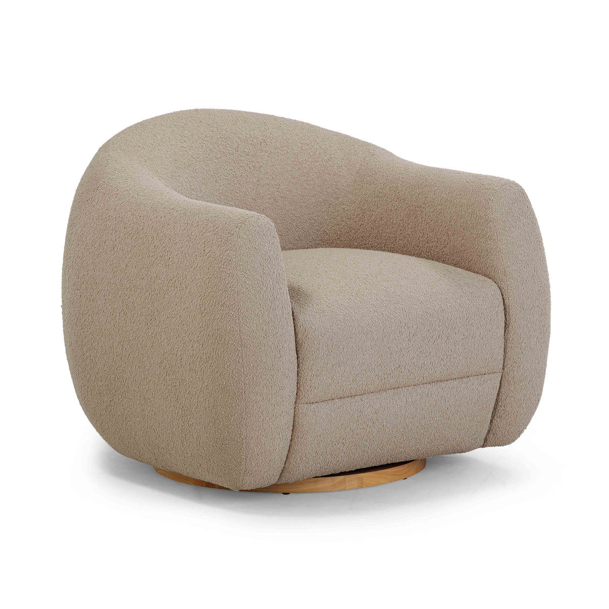 Judy Taupe Contract-Grade Boucle Swivel Accent Chair by TOV Furniture – photo 1 of 8