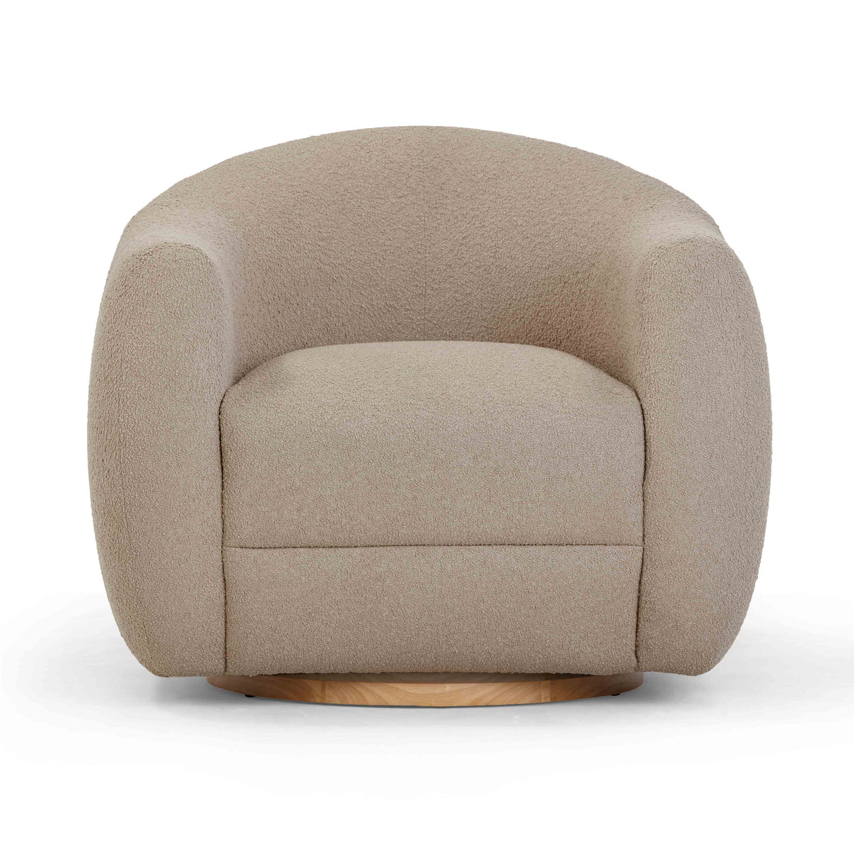 Judy Taupe Contract-Grade Boucle Swivel Accent Chair by TOV Furniture – photo 4 of 8