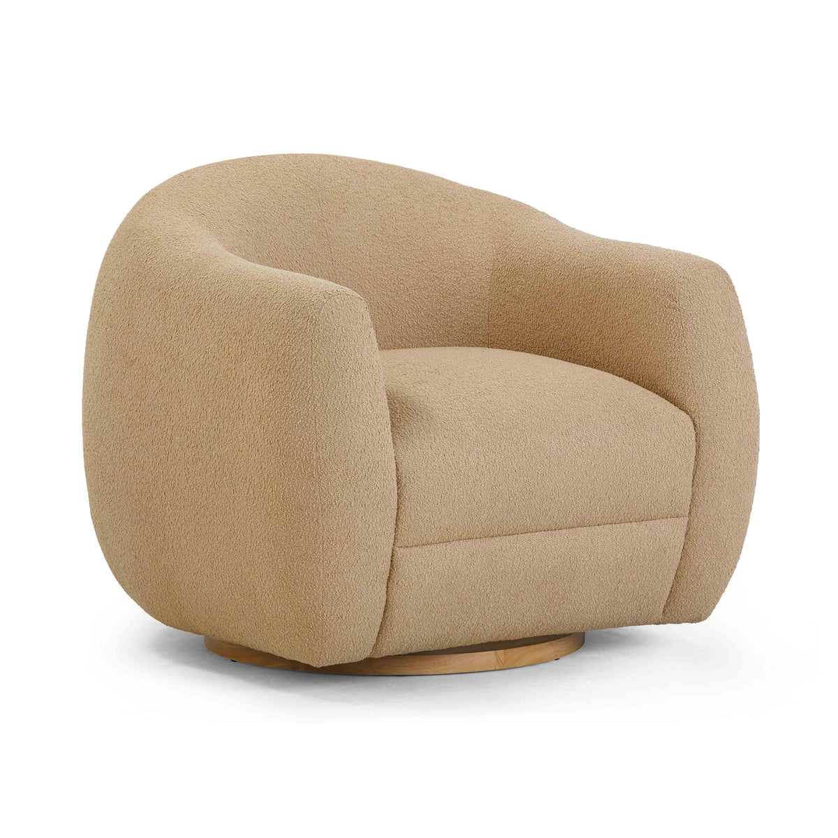 Judy Honey Contract-Grade Boucle Swivel Accent Chair by TOV Furniture – photo 1 of 9
