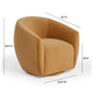Jordan Velvet Swivel Chair by TOV S54372