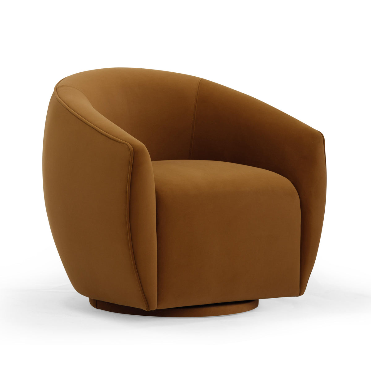 Jordan Cognac Performance Velvet Swivel Accent Chair by TOV Furniture – photo 1 of 7