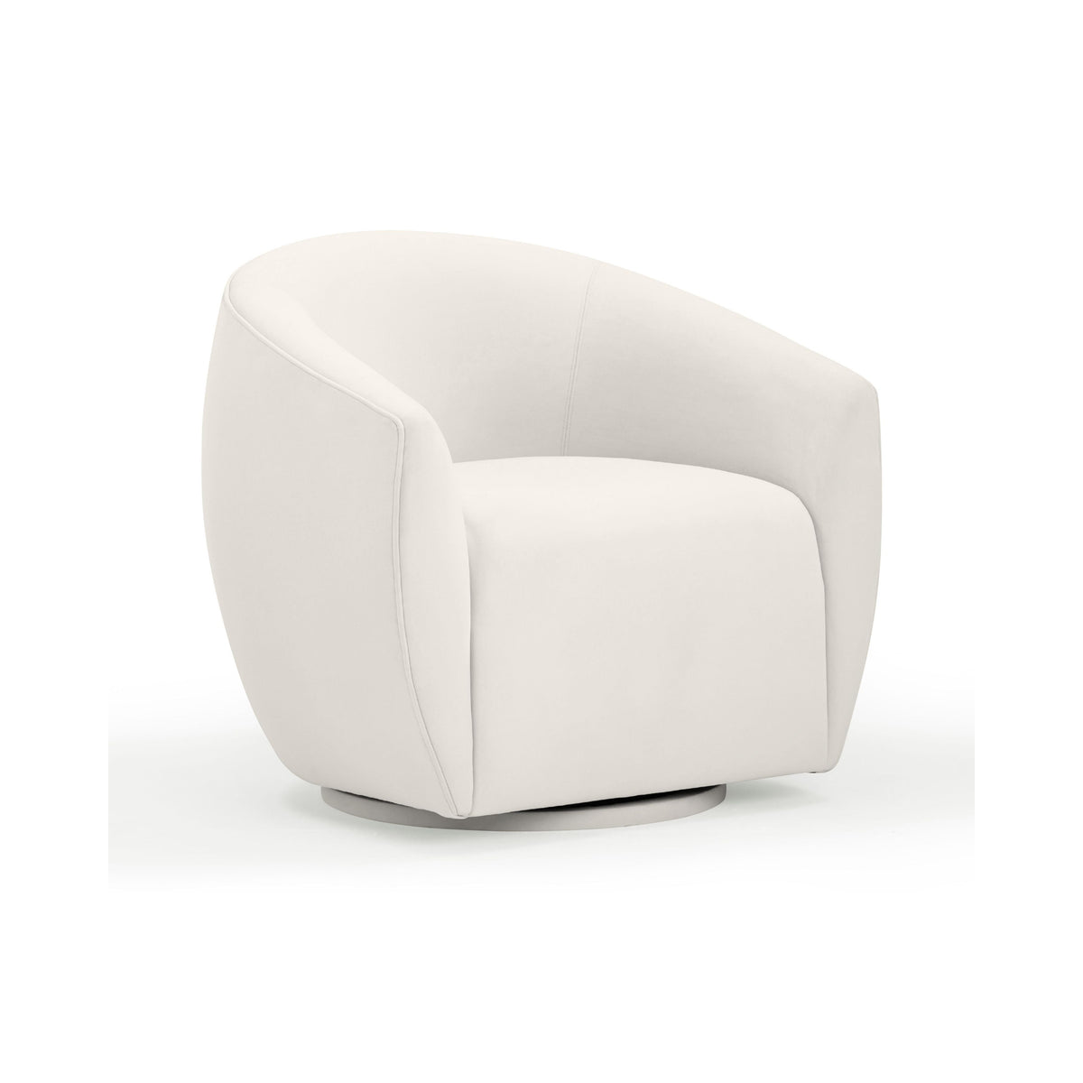 Jordan Cream Performance Velvet Swivel Accent Chair by TOV Furniture – photo 1 of 7