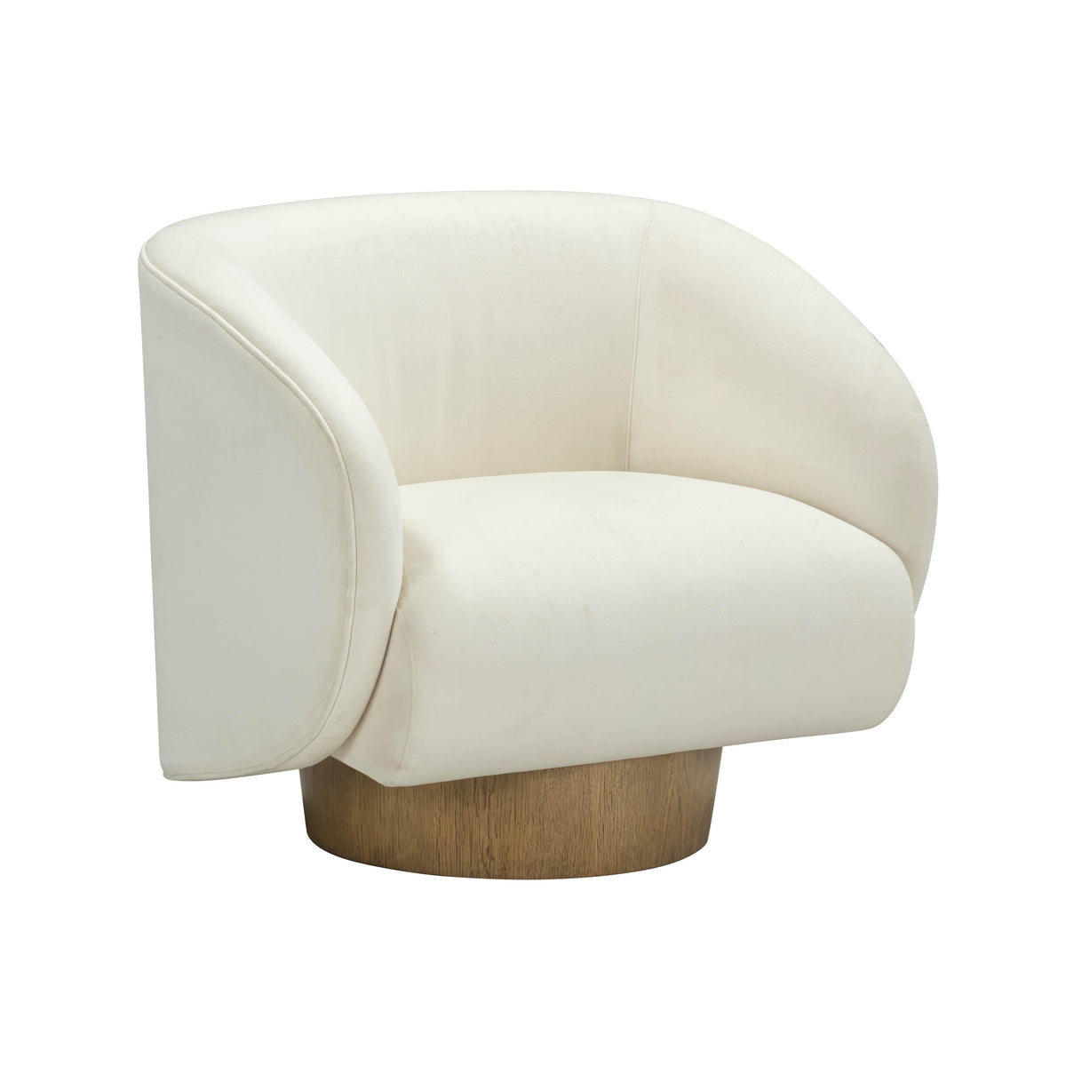 Presley Cream Performance Velvet Swivel Accent Chair by TOV Furniture – photo 1 of 8