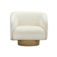 Presley Cream Velvet Swivel Accent Chair by TOV S54385