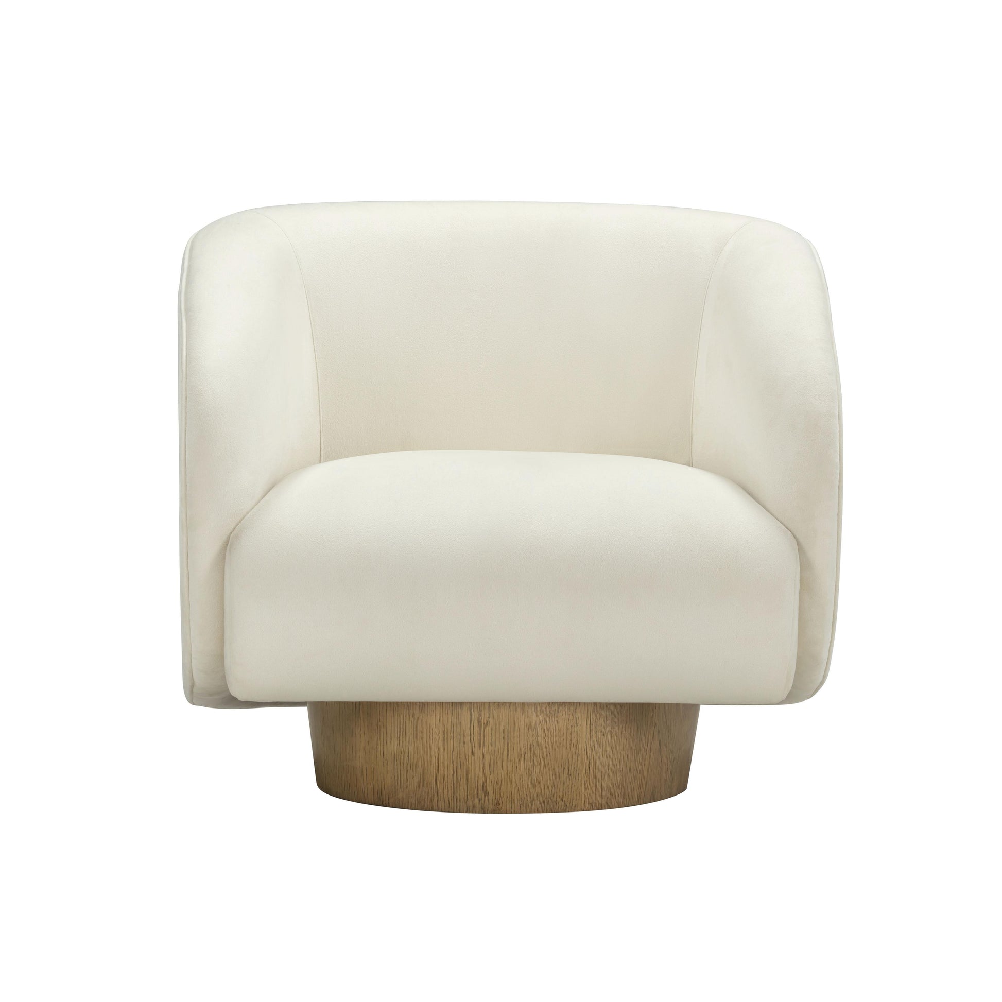 Presley Cream Velvet Swivel Accent Chair by TOV S54385