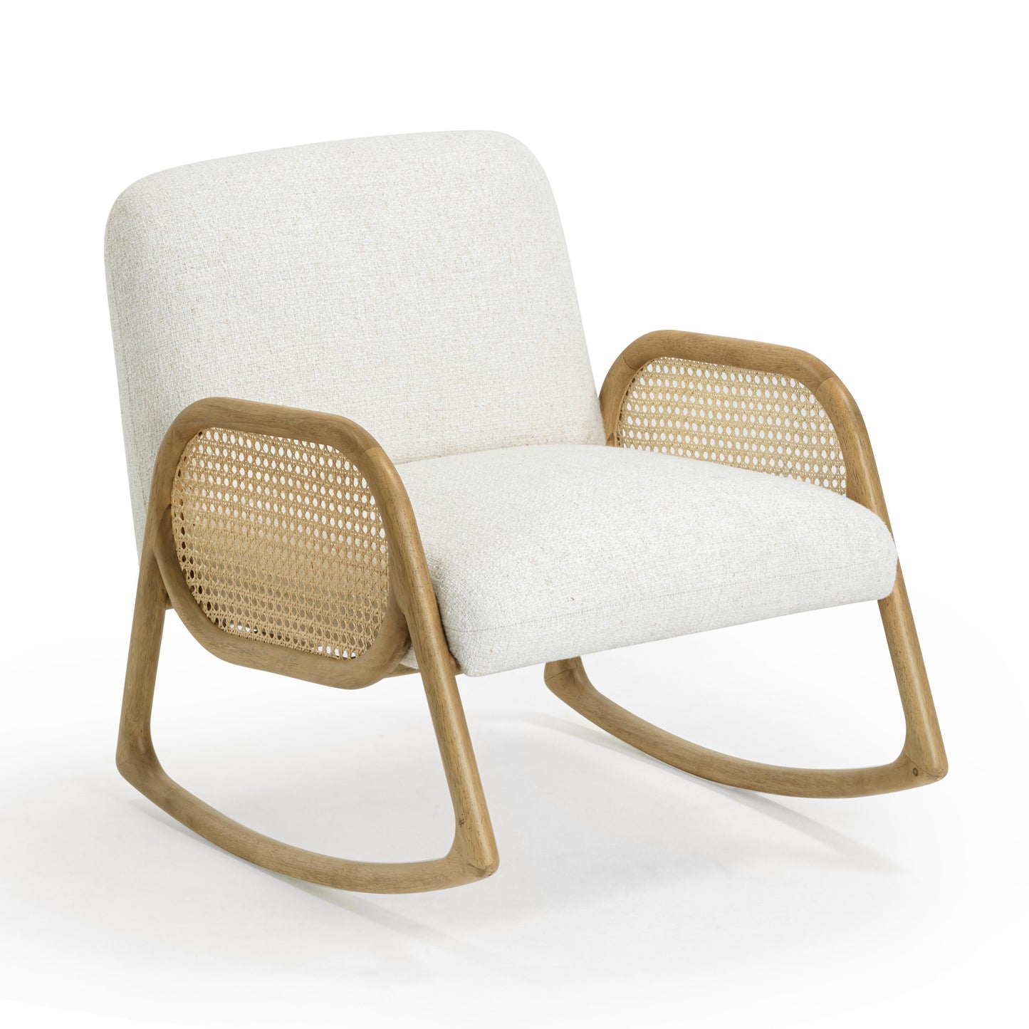 Bonney Cream Performance Fabric Rocking Chair Cream - ON FINAL SALE by Tov Furniture