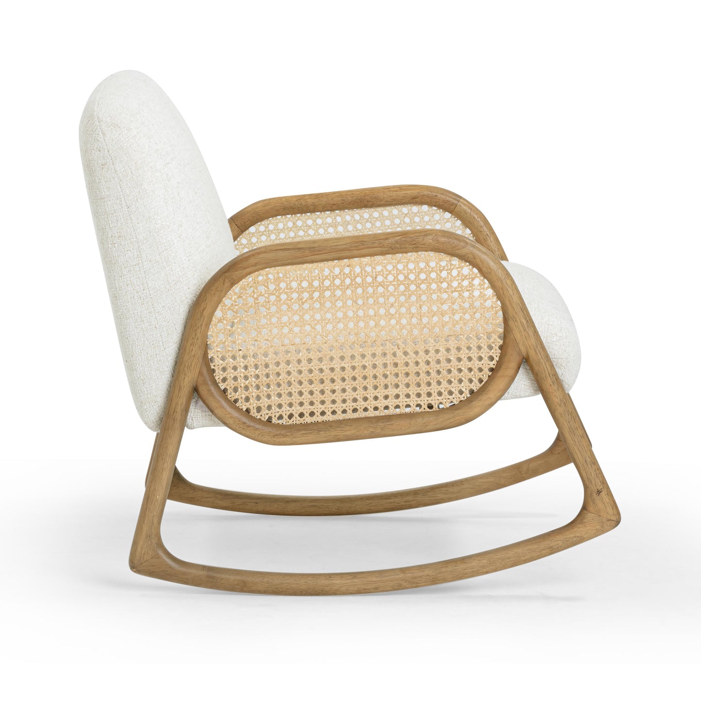Bonney Cream Performance Fabric Rocking Chair Cream - ON FINAL SALE by Tov Furniture