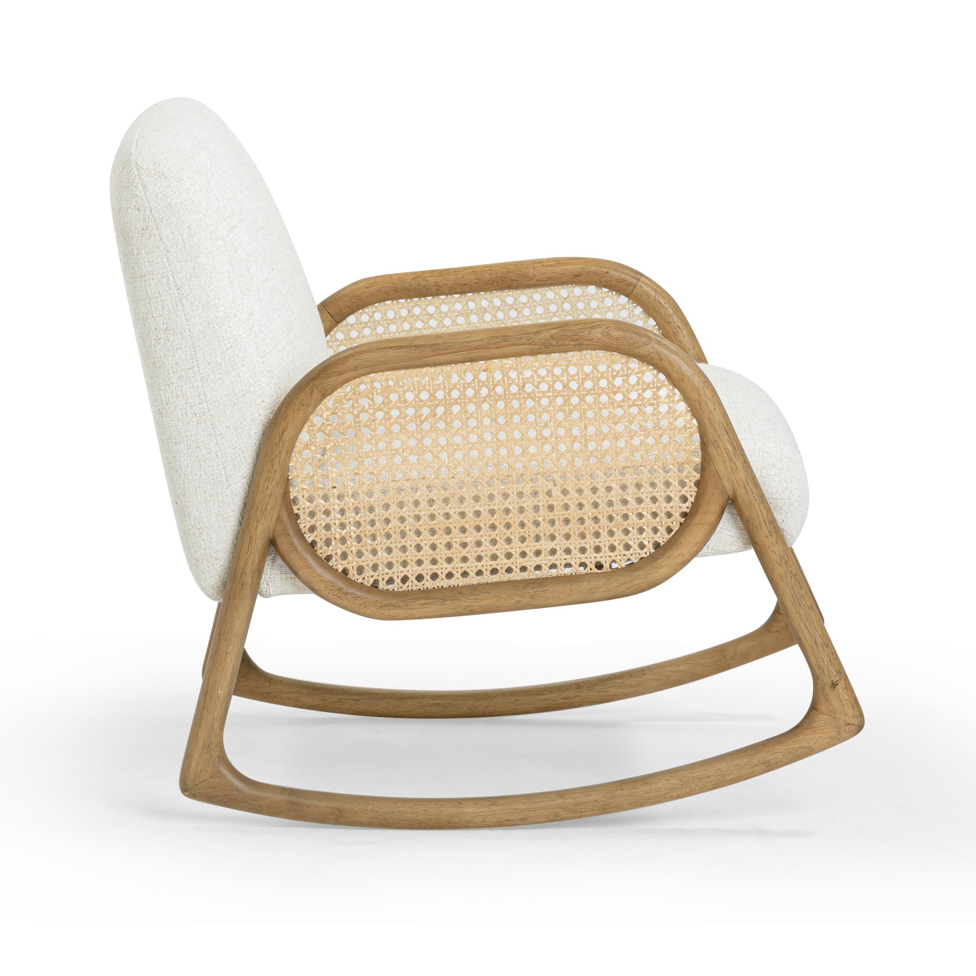 Bonney Cream Performance Fabric Rocking Chair Cream - ON FINAL SALE by Tov Furniture