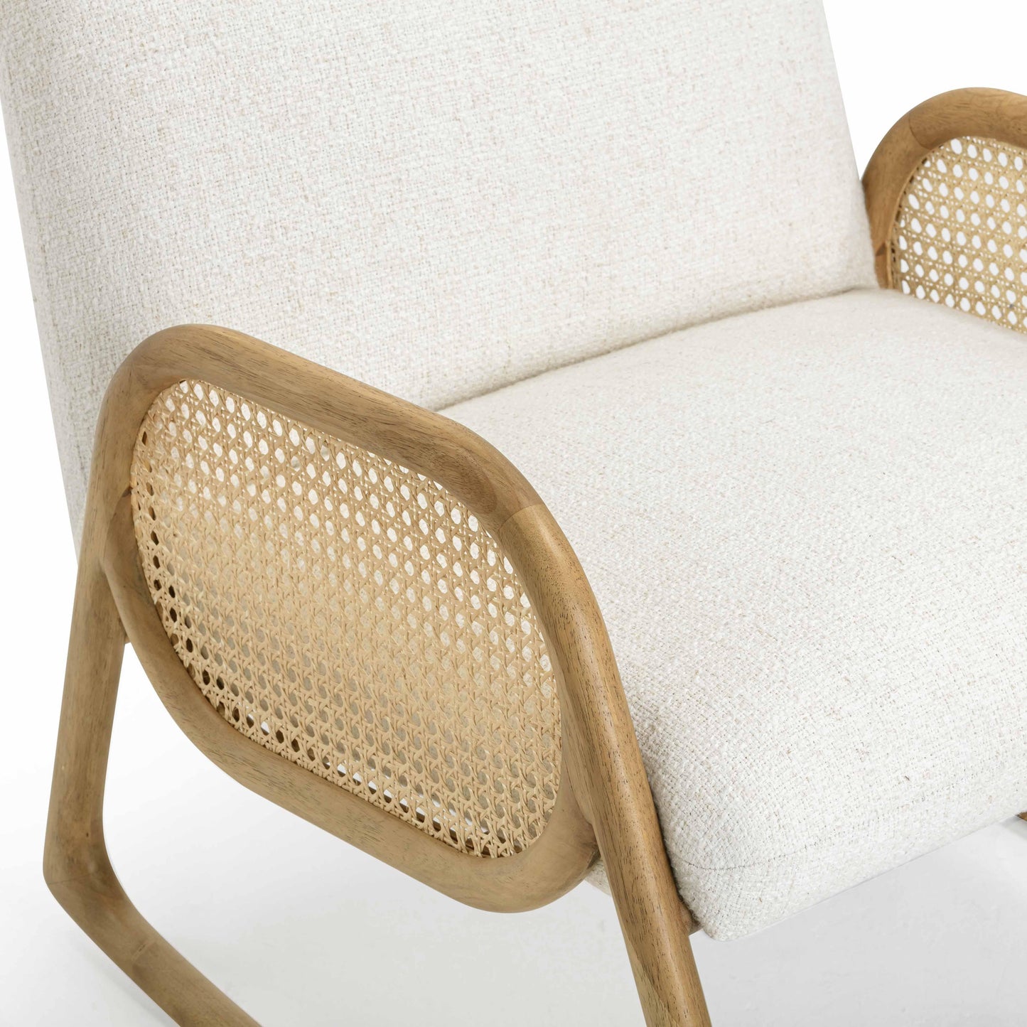Bonney Cream Performance Fabric Rocking Chair Cream - ON FINAL SALE by Tov Furniture