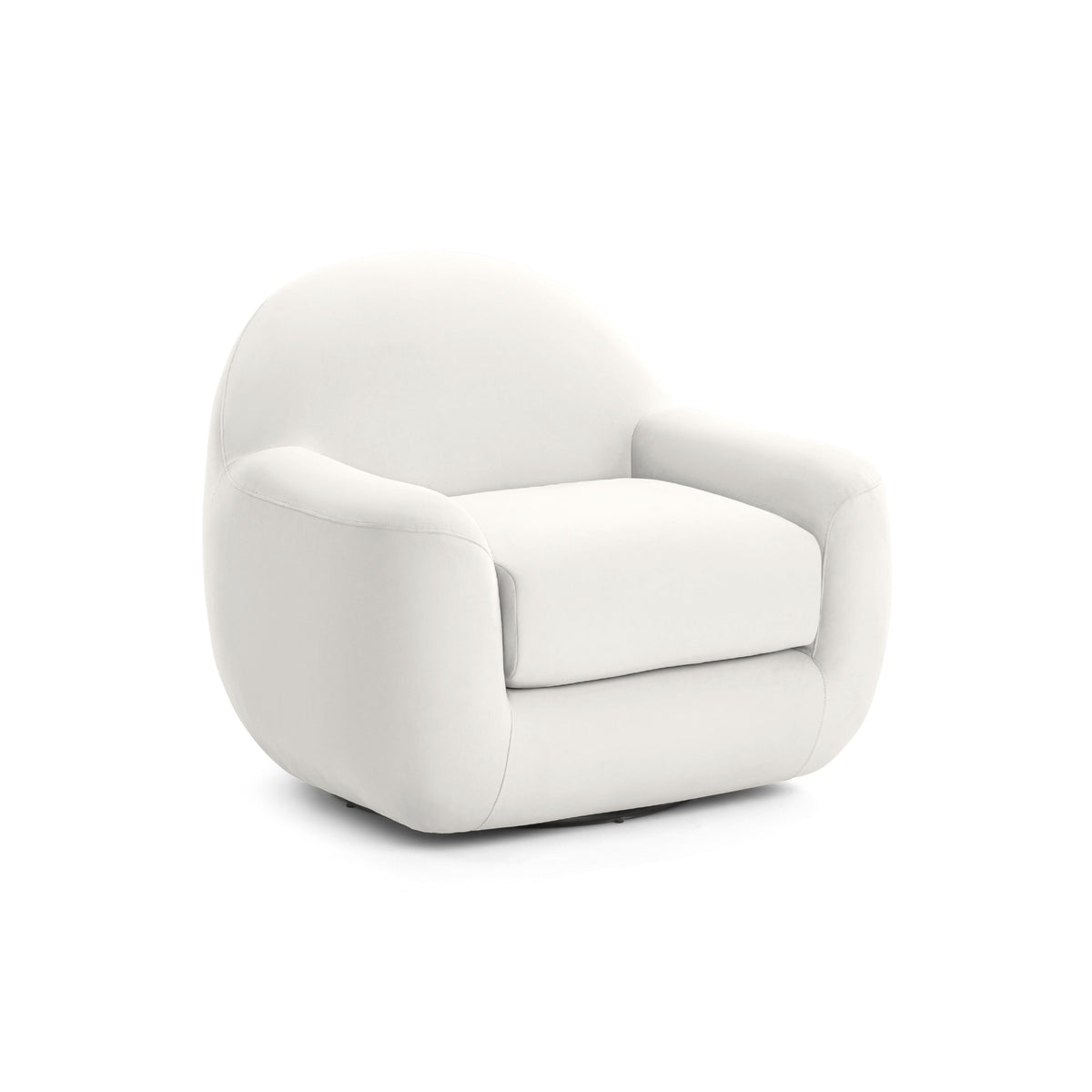 Tiago Performance Velvet Swivel Accent Chair in Cream by TOV Furniture – photo 3 of 7