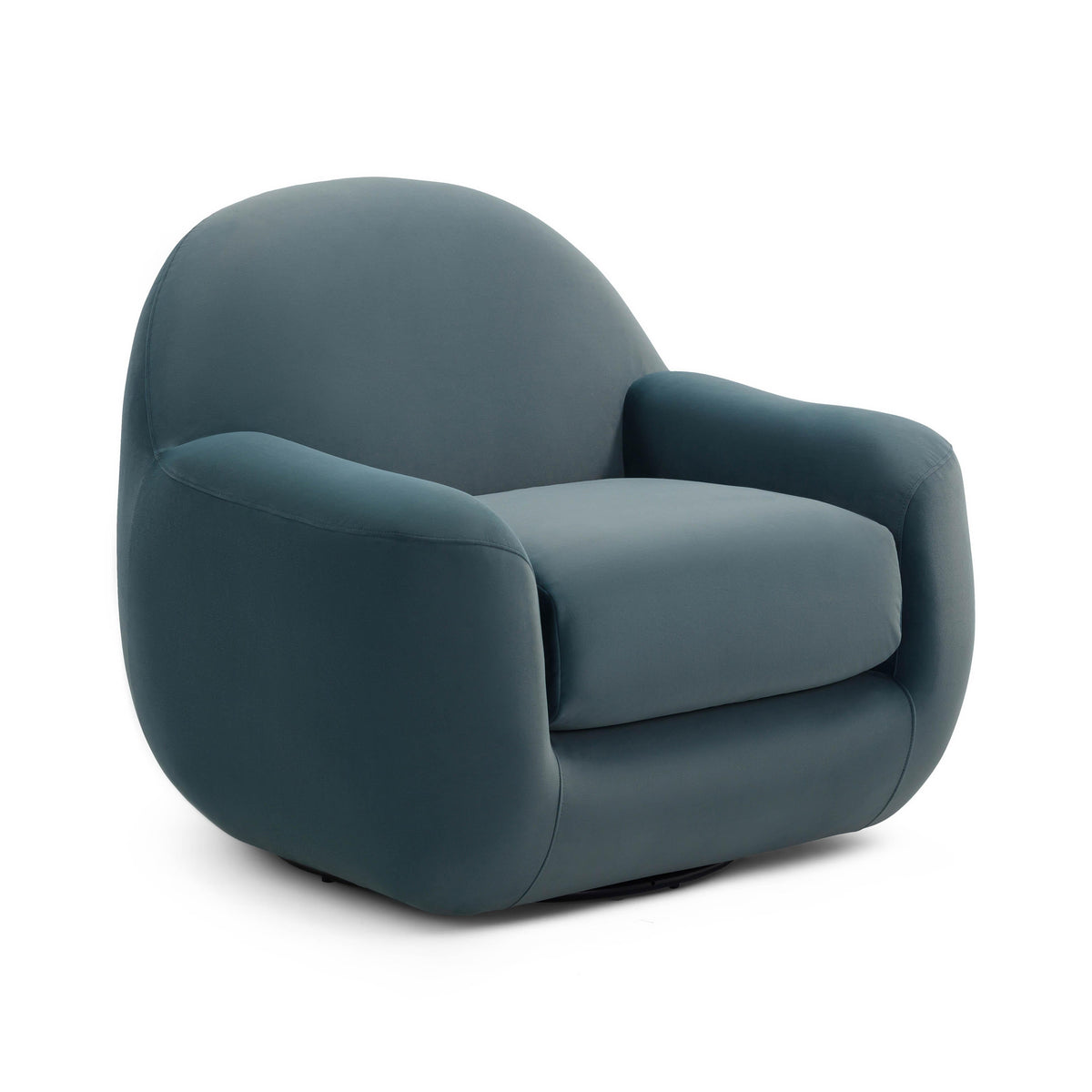 Tiago Dark Teal Performance Velvet Swivel Accent Chair by TOV Furniture – photo 1 of 7