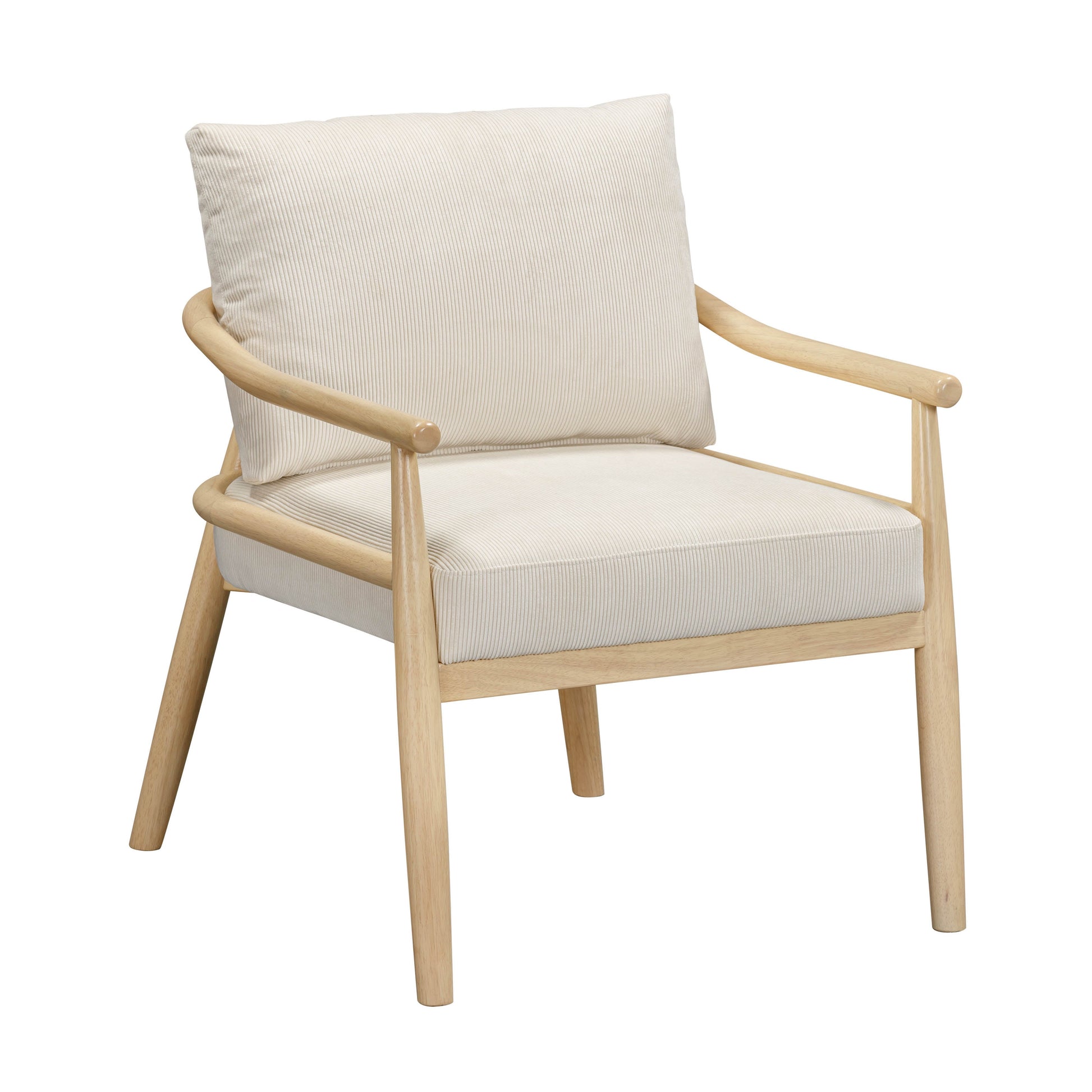 Dixie Cream Performance Corduroy Accent Chair Cream by Tov Furniture
