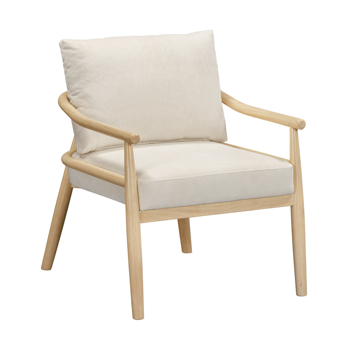 Dixie Cream Performance Corduroy Accent Chair by TOV Furniture – photo 1 of 8
