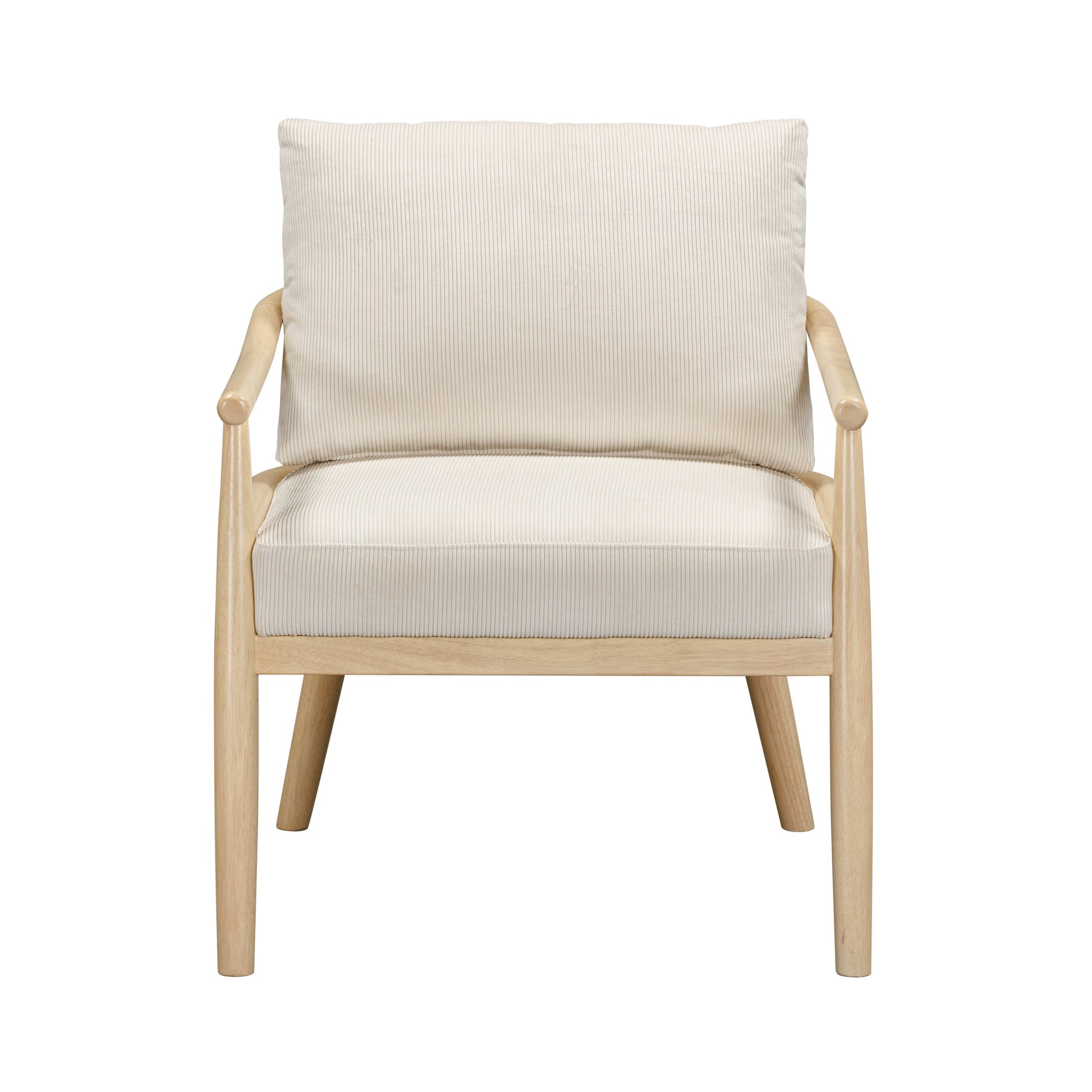 Dixie Cream Performance Corduroy Accent Chair Cream by Tov Furniture