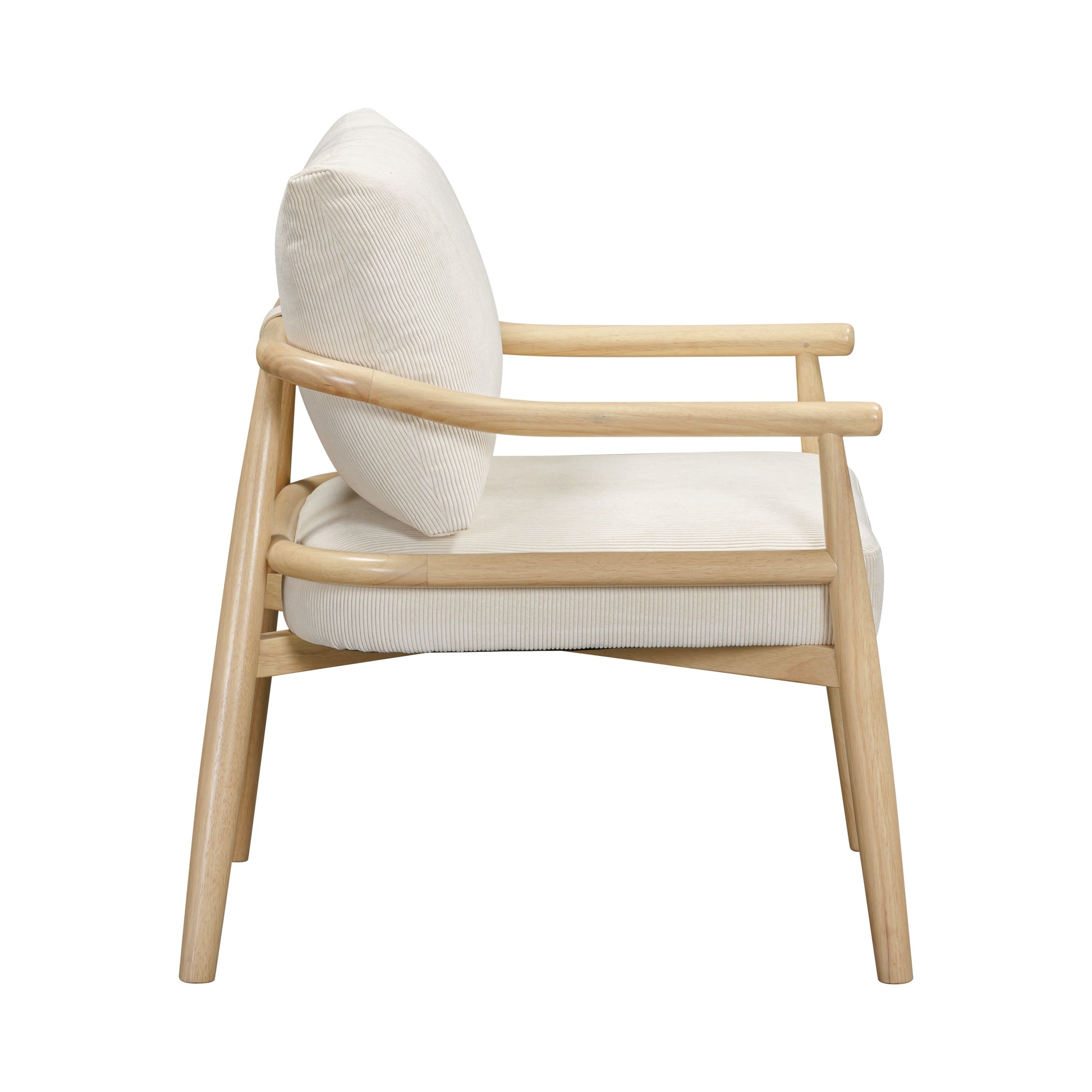 Dixie Cream Performance Corduroy Accent Chair Cream by Tov Furniture