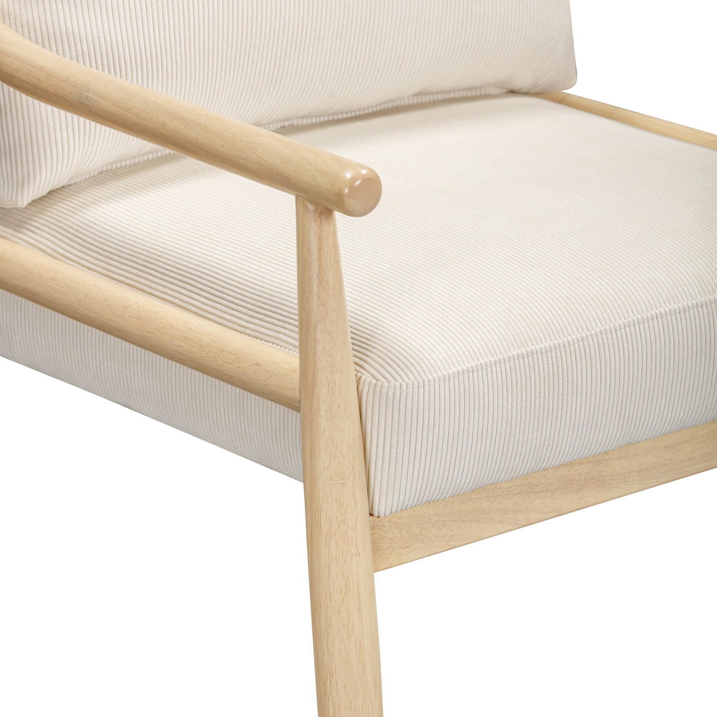 Dixie Cream Performance Corduroy Accent Chair Cream by Tov Furniture
