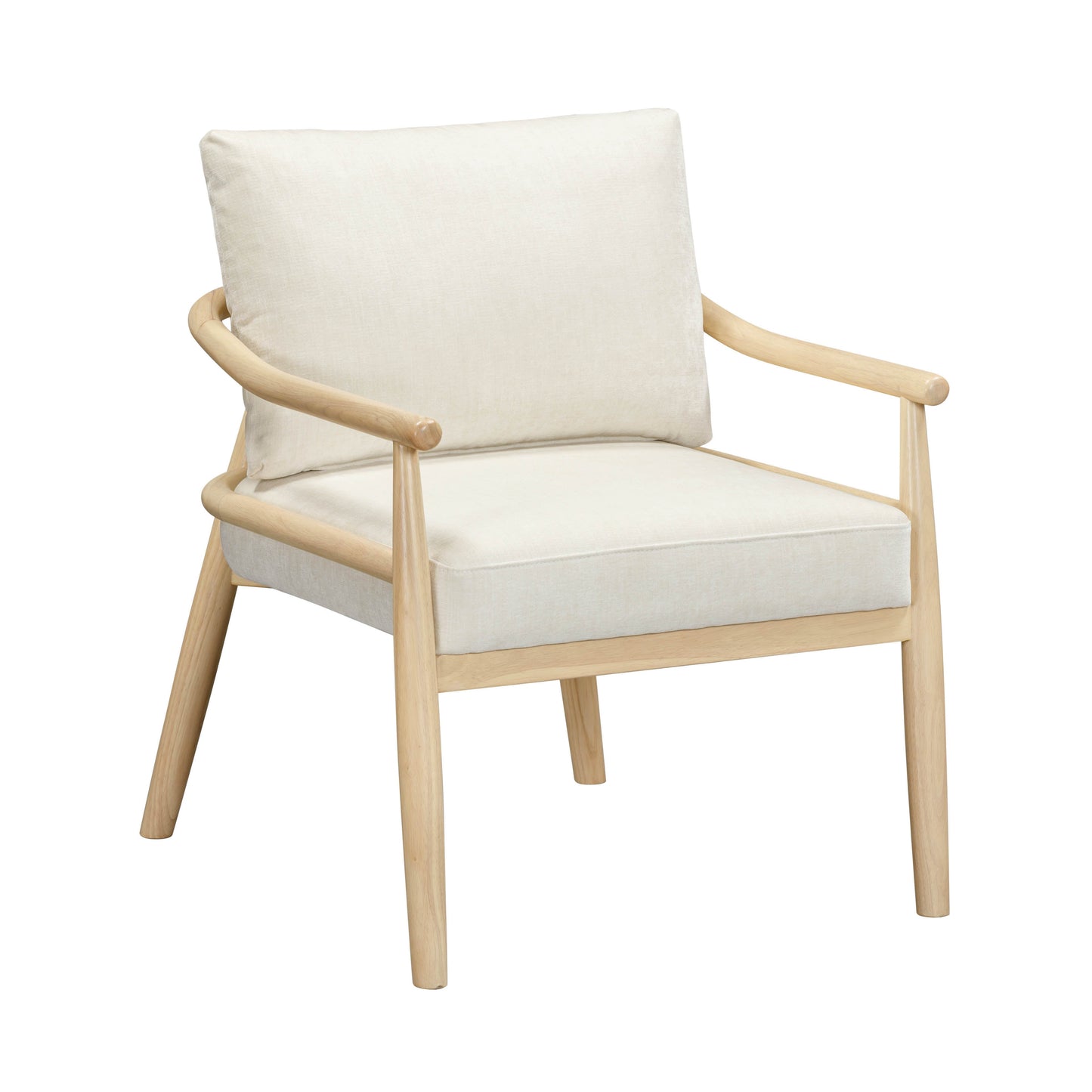 Dixie Performance Chenille Velvet Accent Chair Cream by Tov Furniture