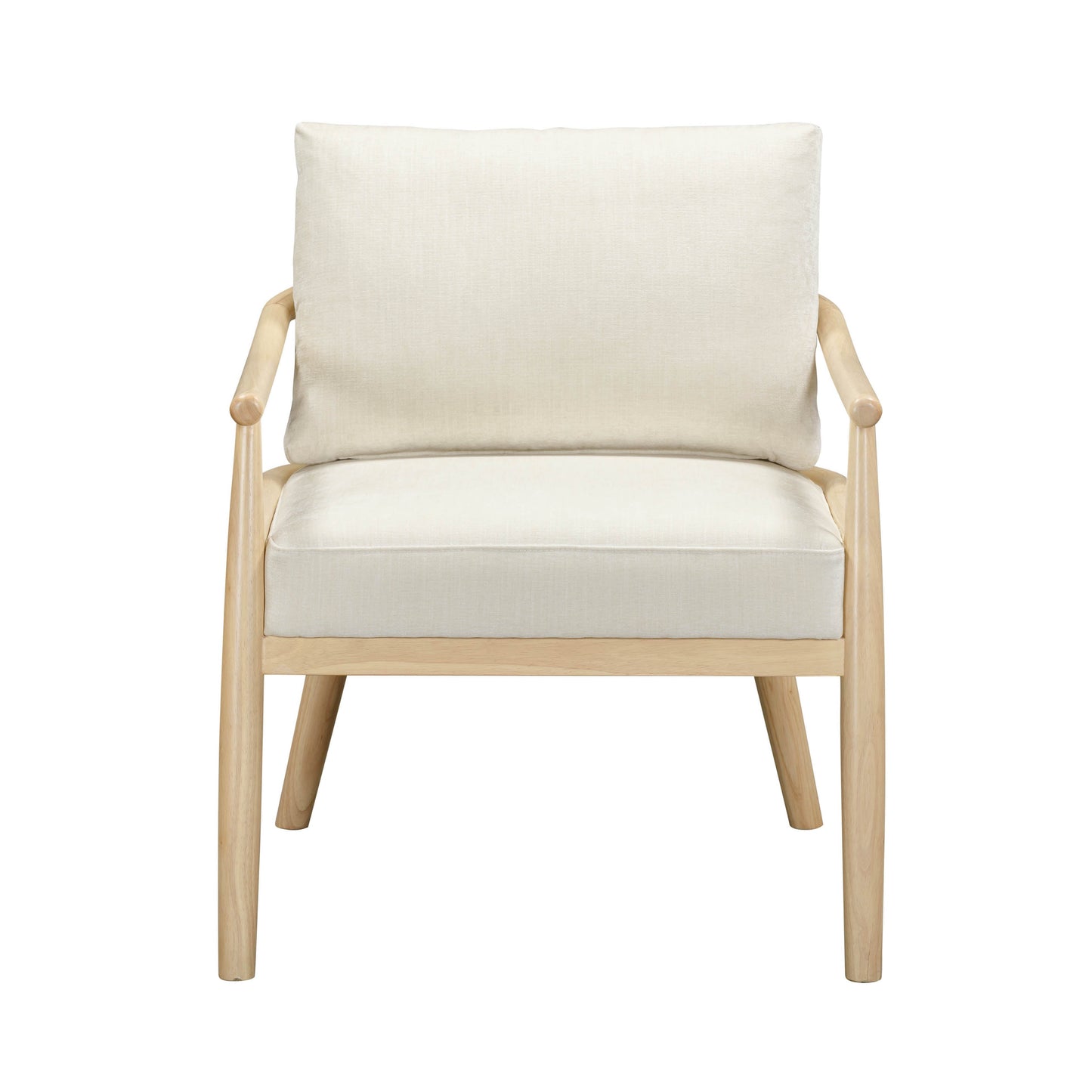 Dixie Performance Chenille Velvet Accent Chair Cream by Tov Furniture