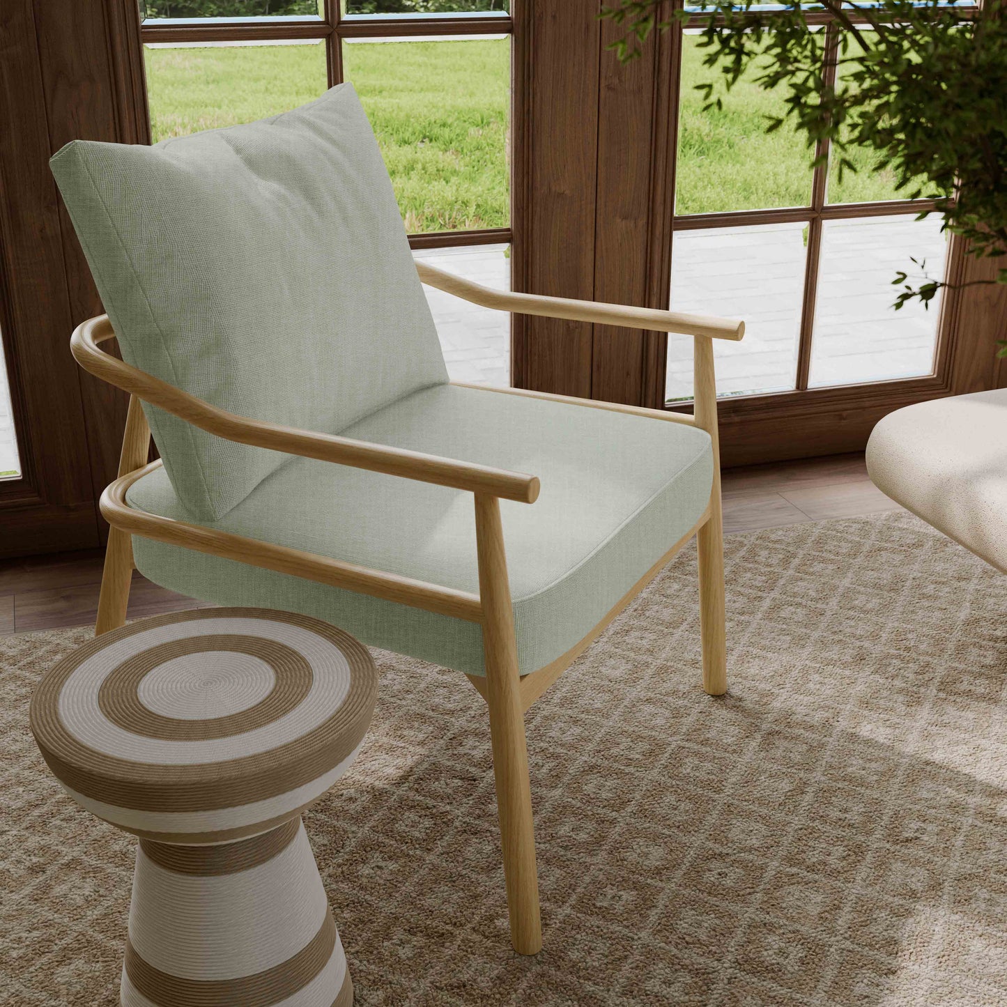 Dixie Performance Chenille Velvet Accent Chair Mint Green by Tov Furniture