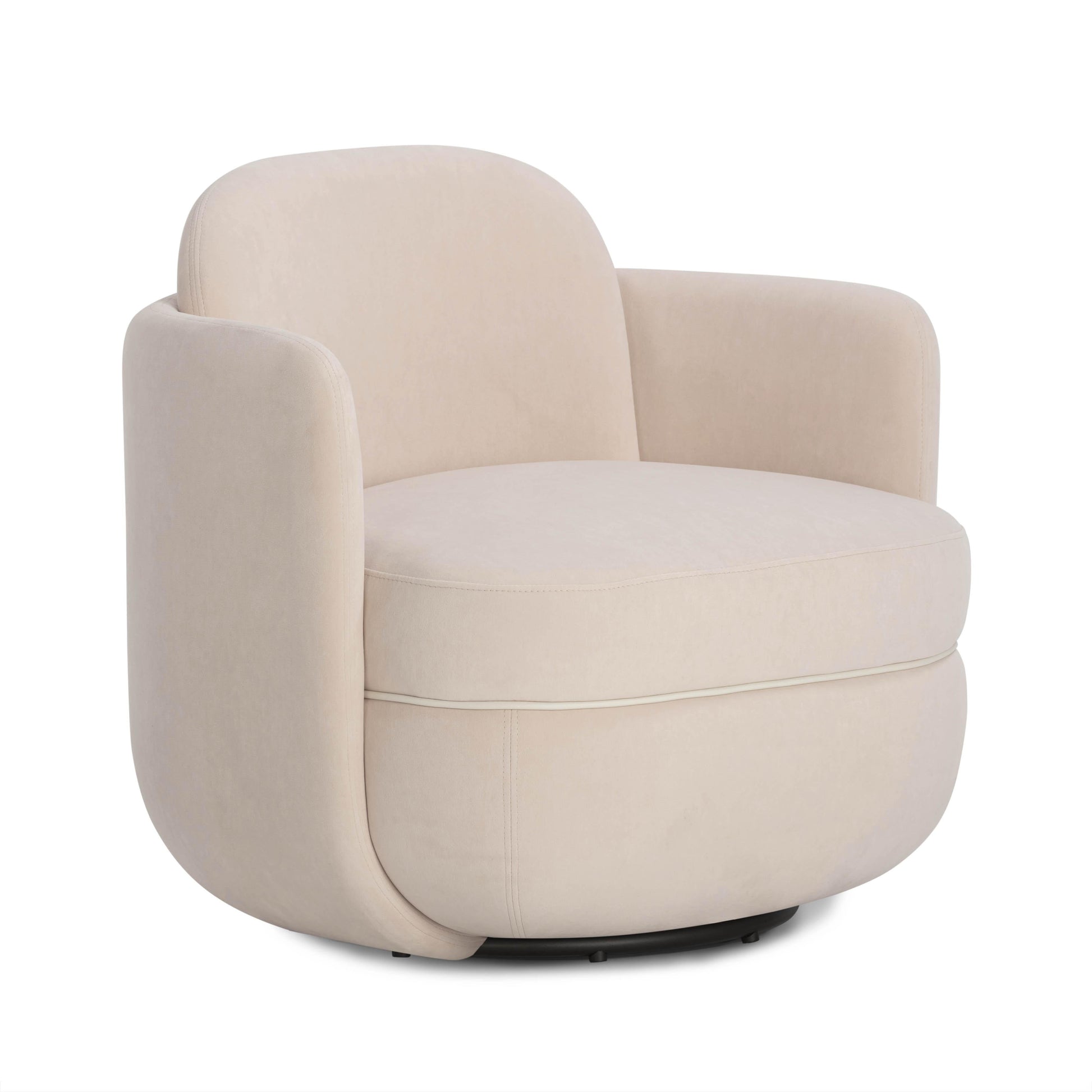 Wolfie Performance Velvet Swivel Accent Chair Blush by Tov Furniture