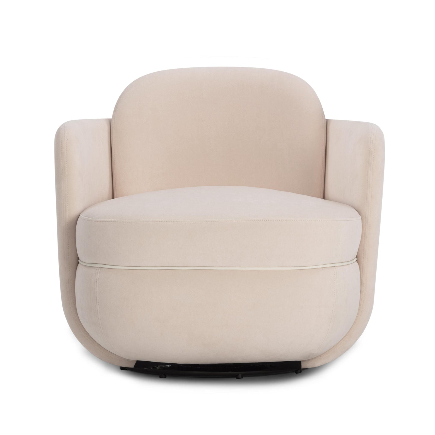 Wolfie Performance Velvet Swivel Accent Chair Blush by Tov Furniture