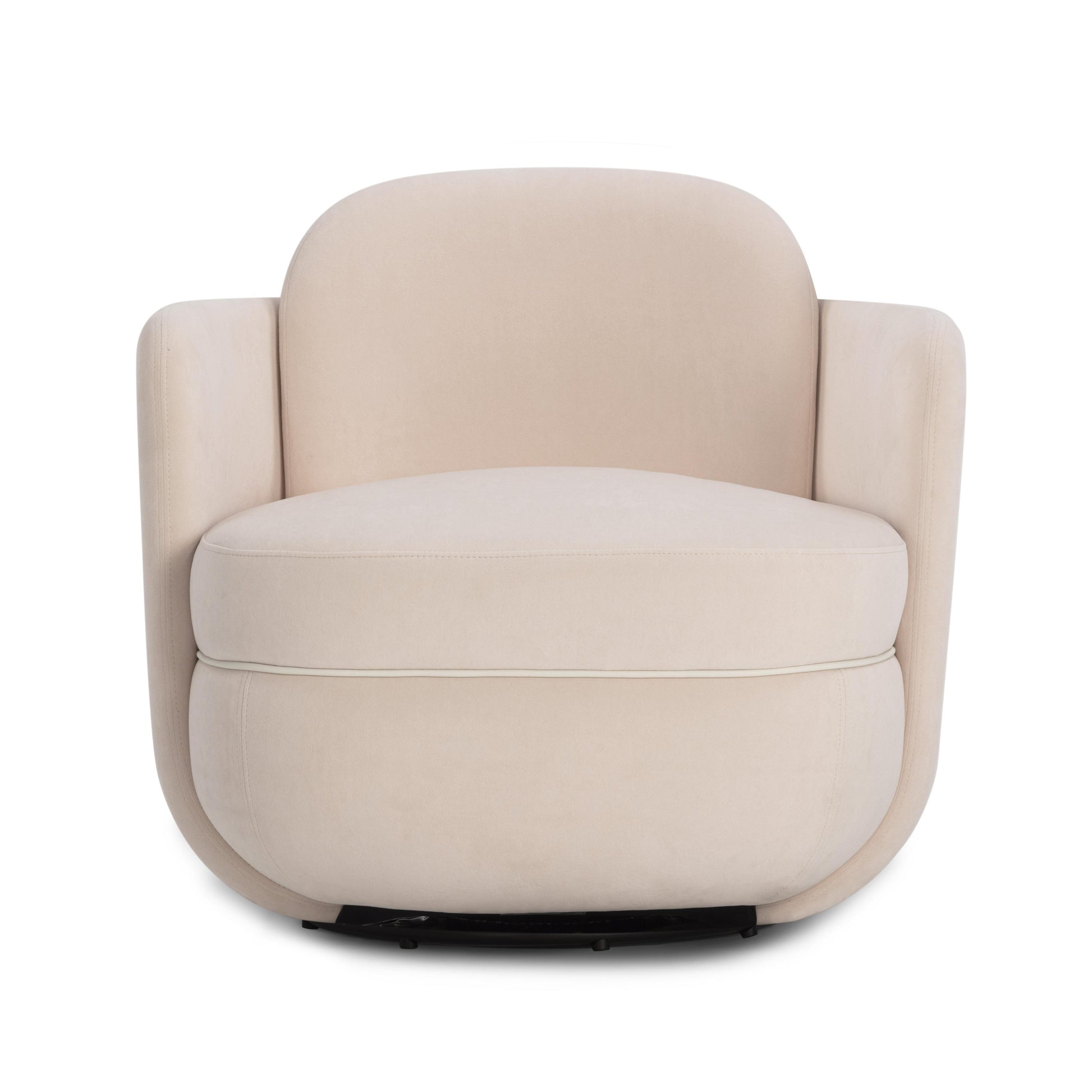 Wolfie Performance Velvet Swivel Accent Chair Blush by Tov Furniture