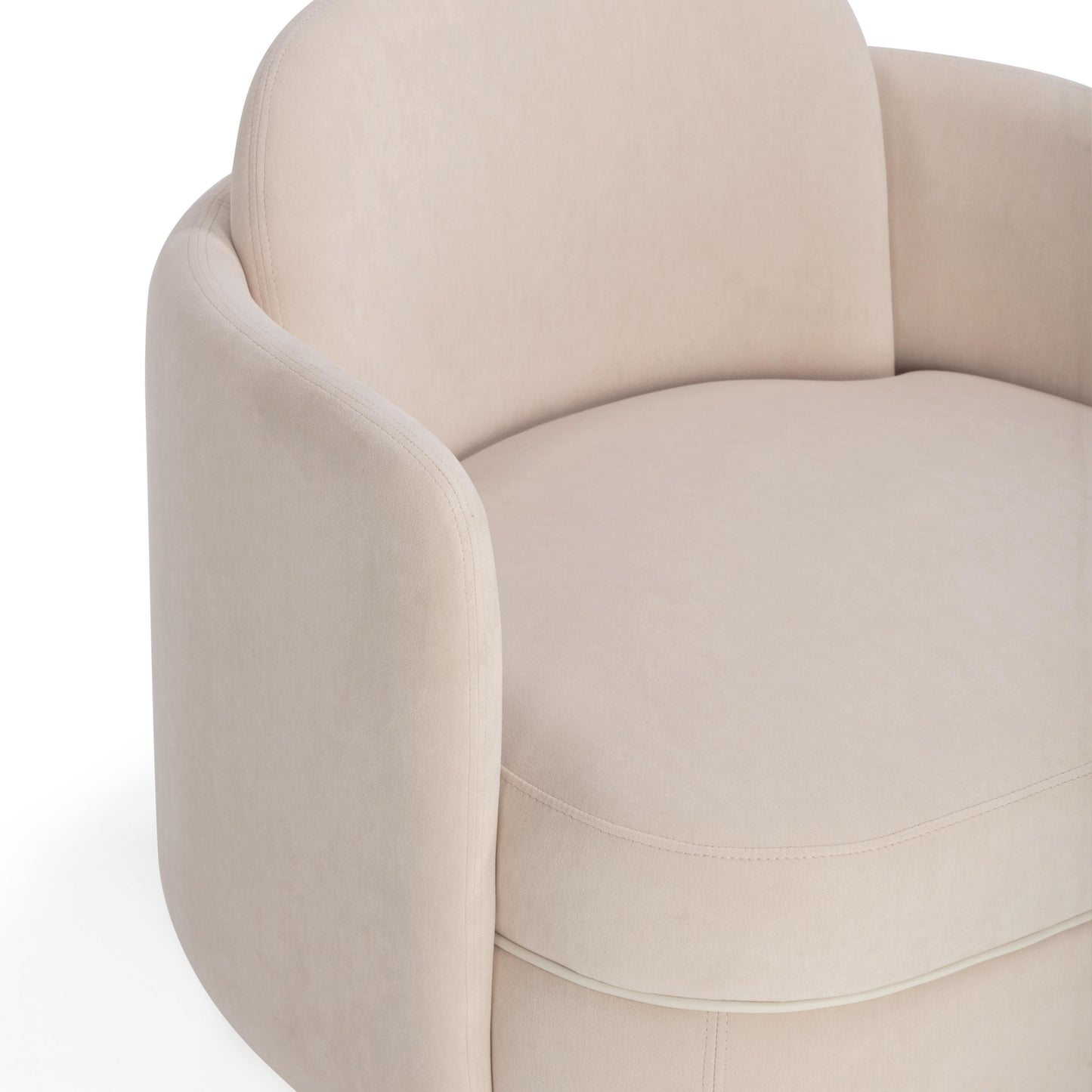 Wolfie Performance Velvet Swivel Accent Chair Blush by Tov Furniture