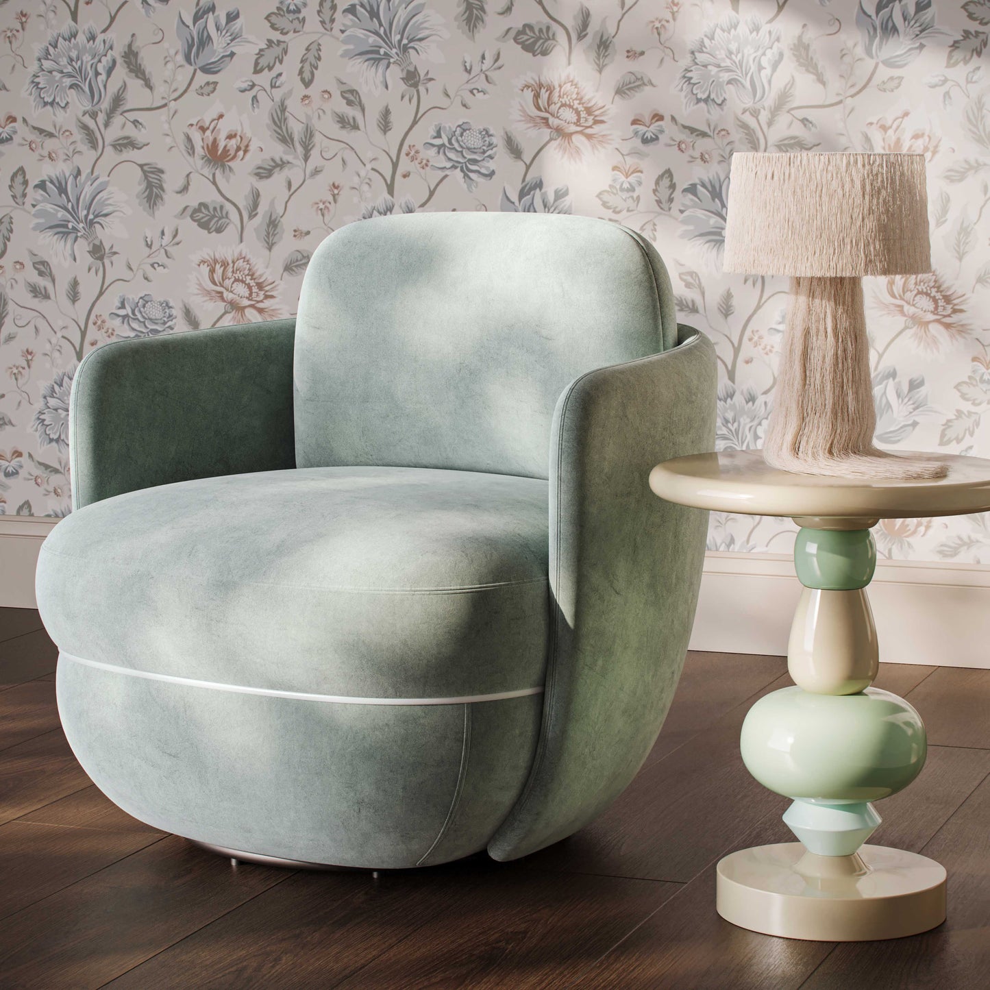 Totem Side Table Ocean Tones by Tov Furniture