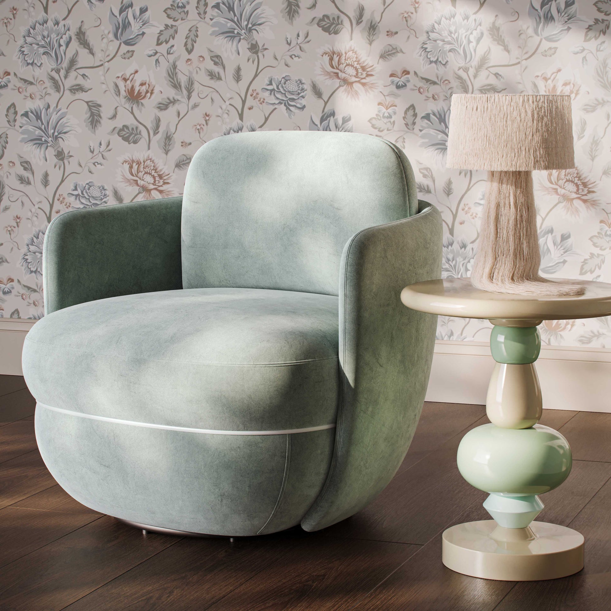 Totem Side Table Ocean Tones by Tov Furniture