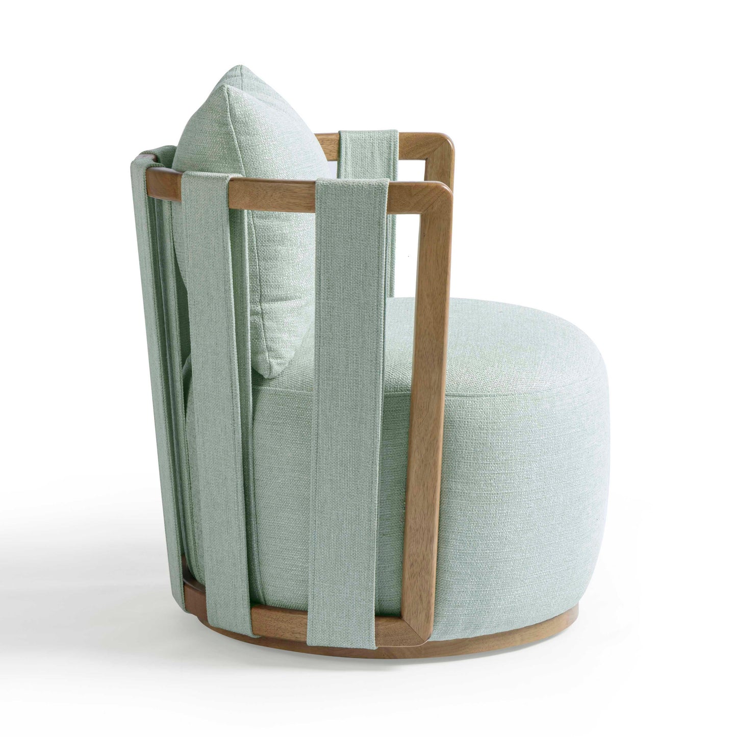 Paolo Textured Weave Swivel Chair by TOV S54481