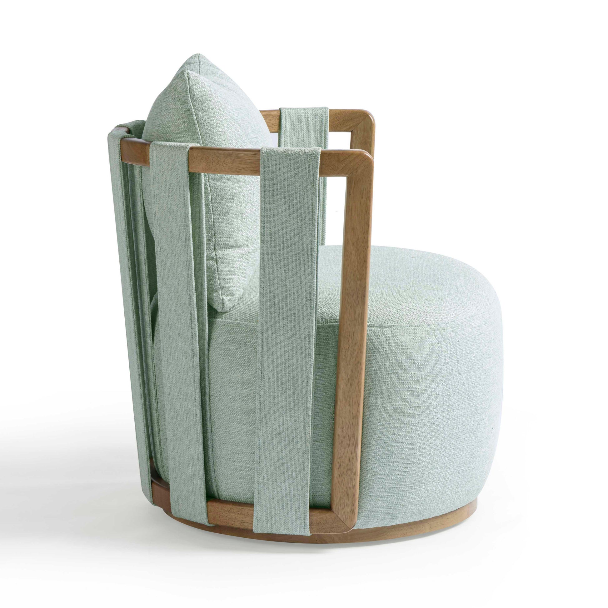 Paolo Textured Weave Swivel Chair by TOV S54481