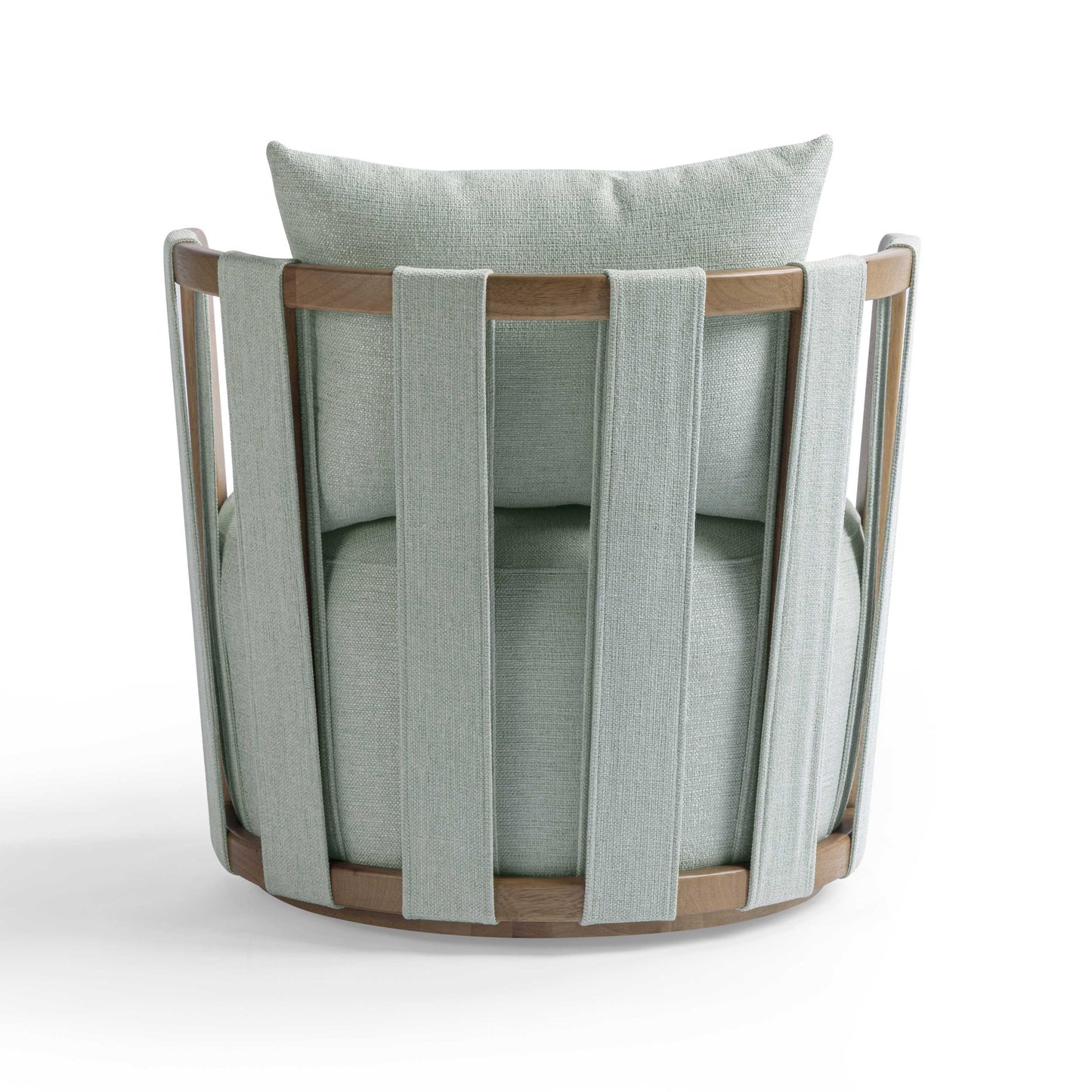 Paolo Textured Contract-Grade Weave Fabric Swivel Accent Chair Mint Green by Tov Furniture